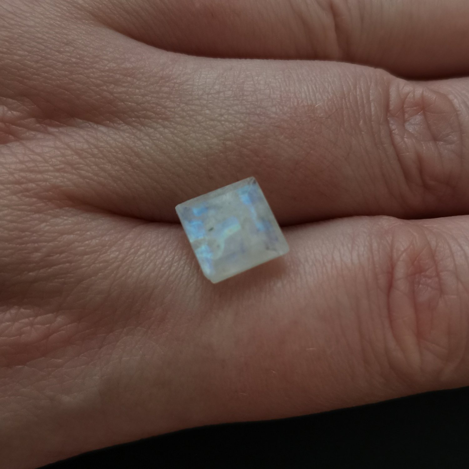 Faceted Square Moonstone – 8.8mm by 9mm - 3.06 ct - Image 5