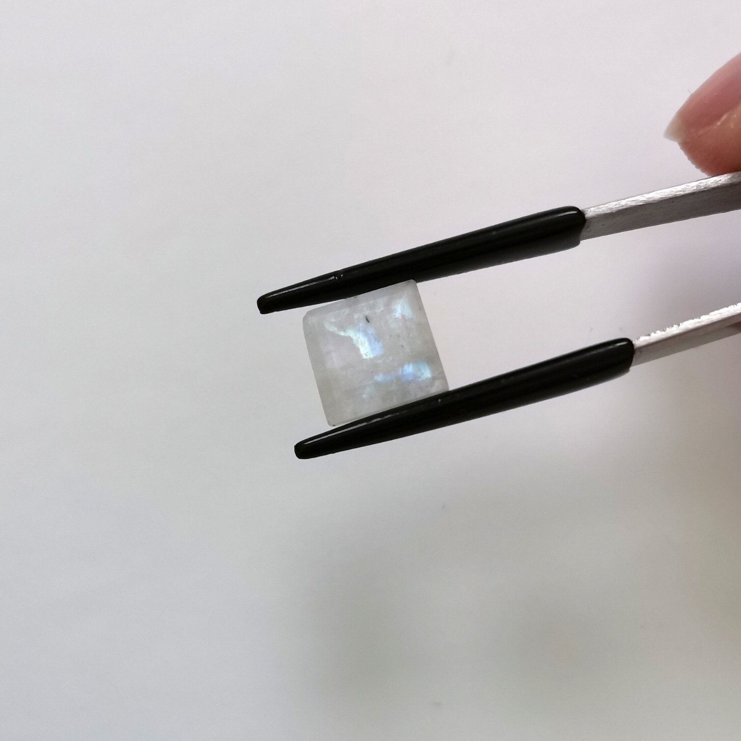 Faceted Square Moonstone – 8.8mm by 9mm - 3.06 ct - Image 4