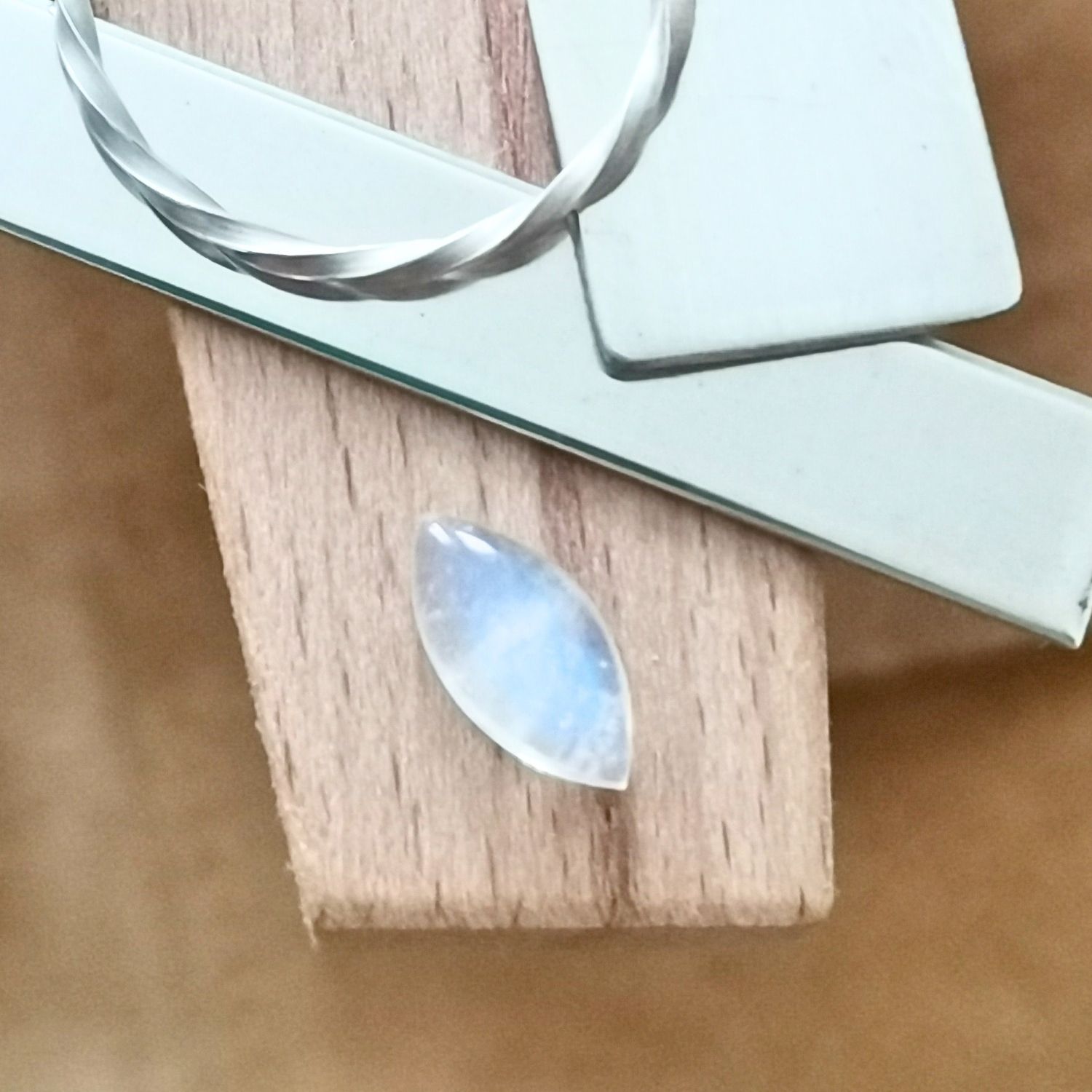 Marquise Moonstone Cabochon – 10.2mm by 5.1mm - 1.30 ct