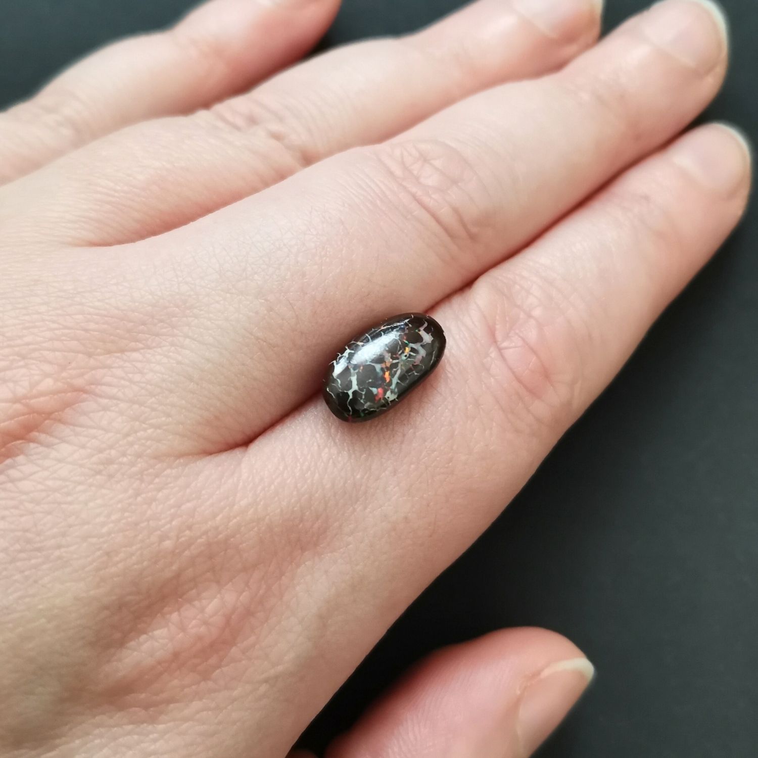 Freeform Boulder Opal - 14.0mm by 7.3mm - Image 4