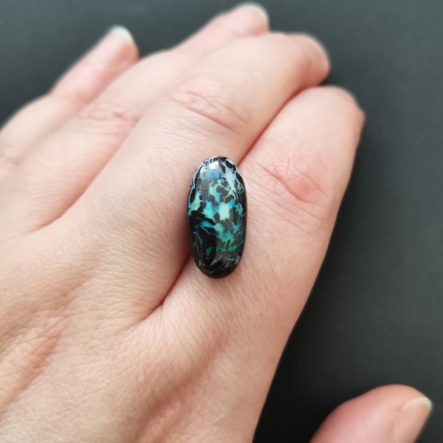 Freeform Boulder Opal - 18.7mm by 9.4mm - Image 4