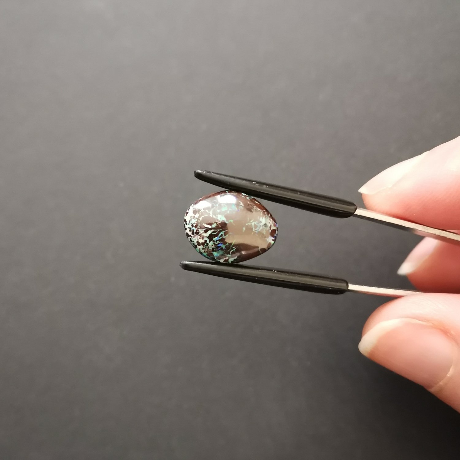 Freeform Boulder Opal - 13.5mm by 10.4mm - Image 2