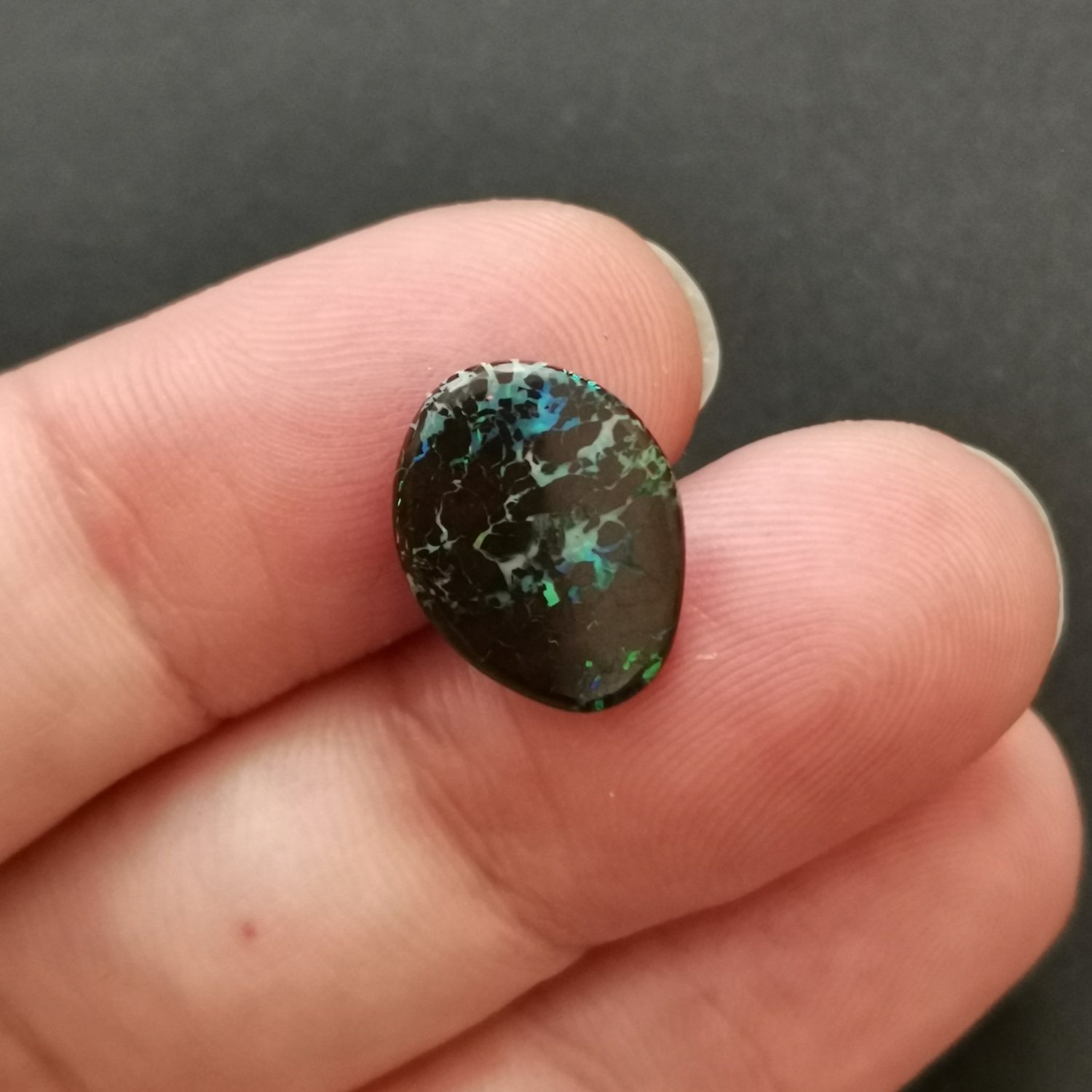 Freeform Boulder Opal - 13.5mm by 10.4mm - Image 7