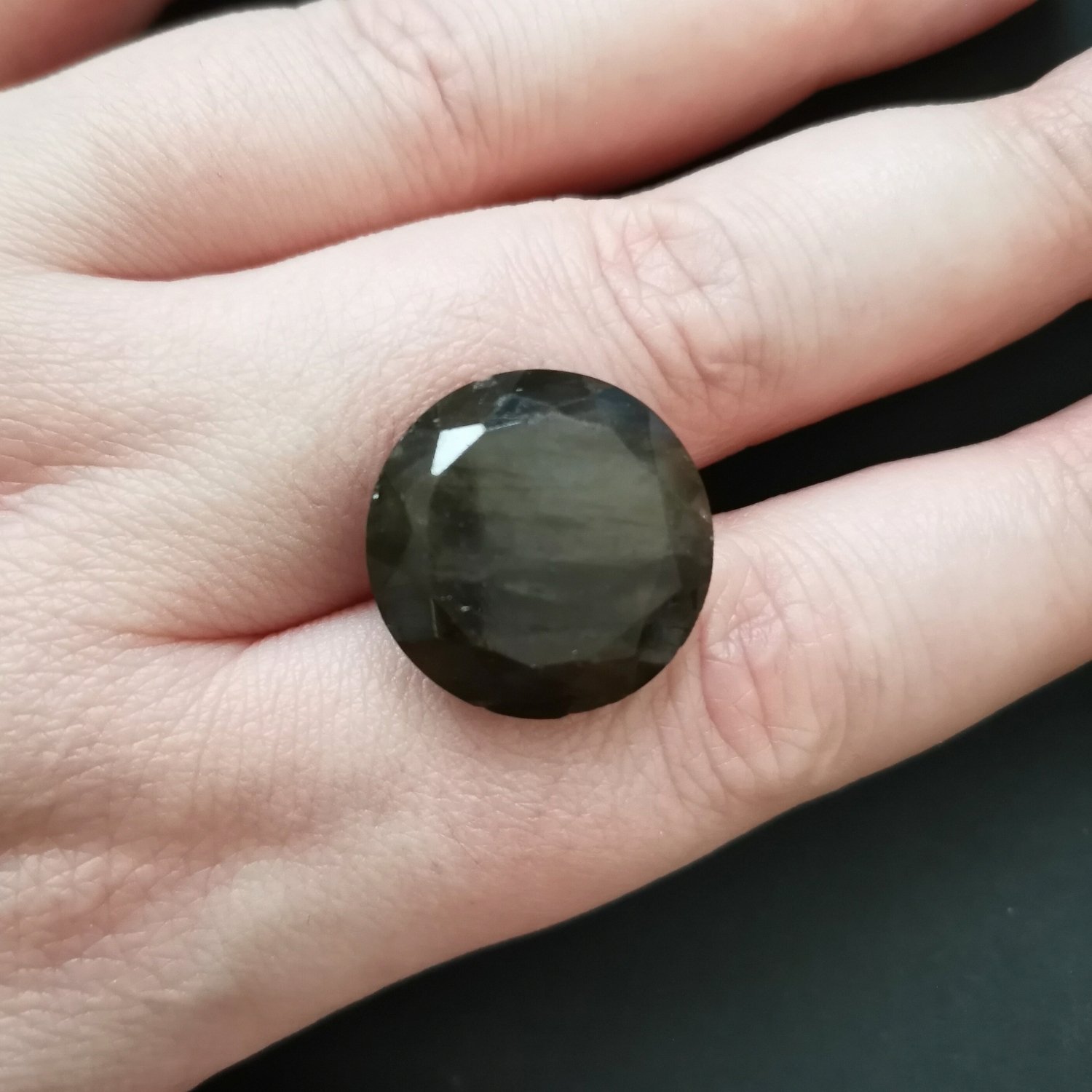 Faceted Labradorite Round - 19.2mm - Image 5