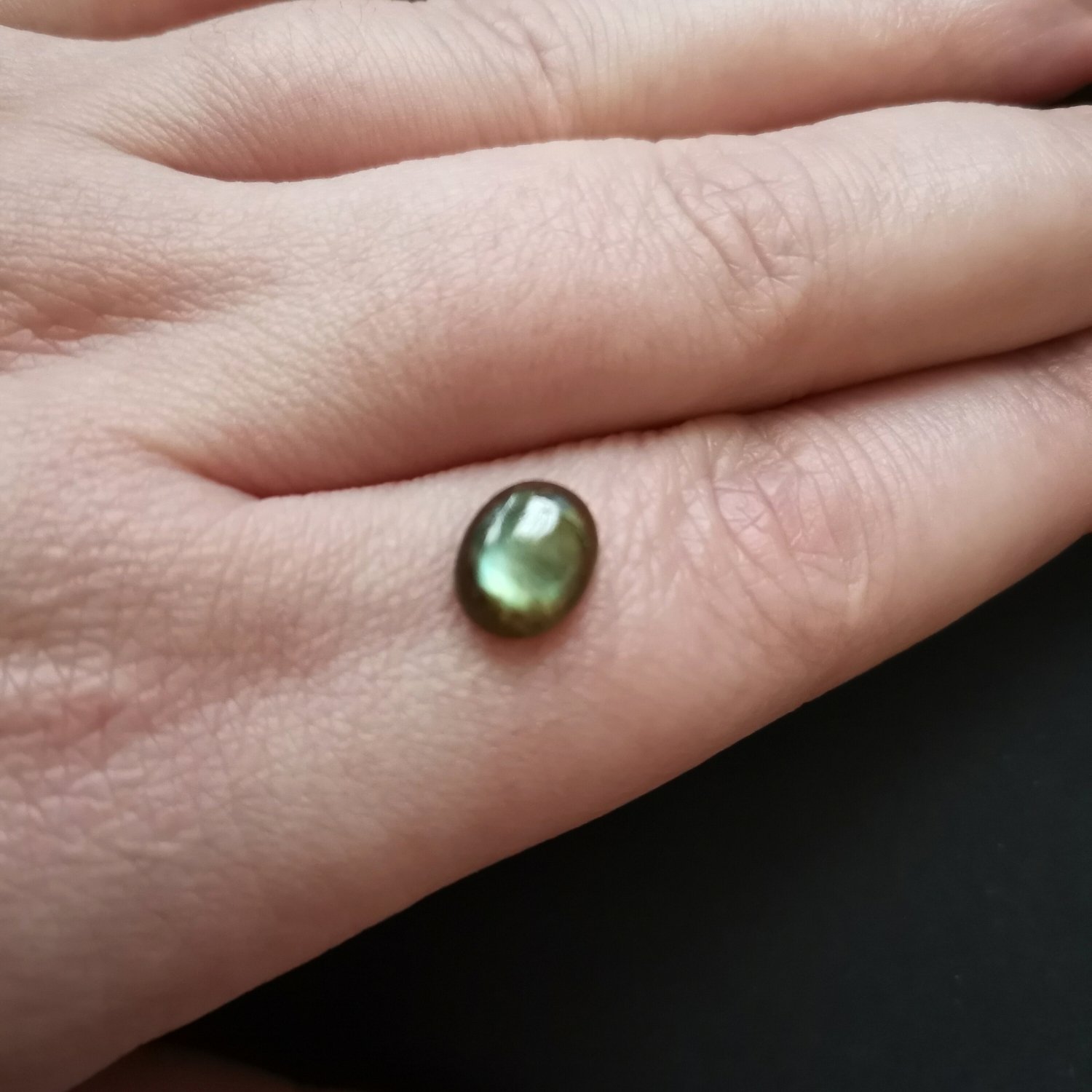 Oval Labradorite Cabochon - 8.8mm by 7.1mm - Image 4