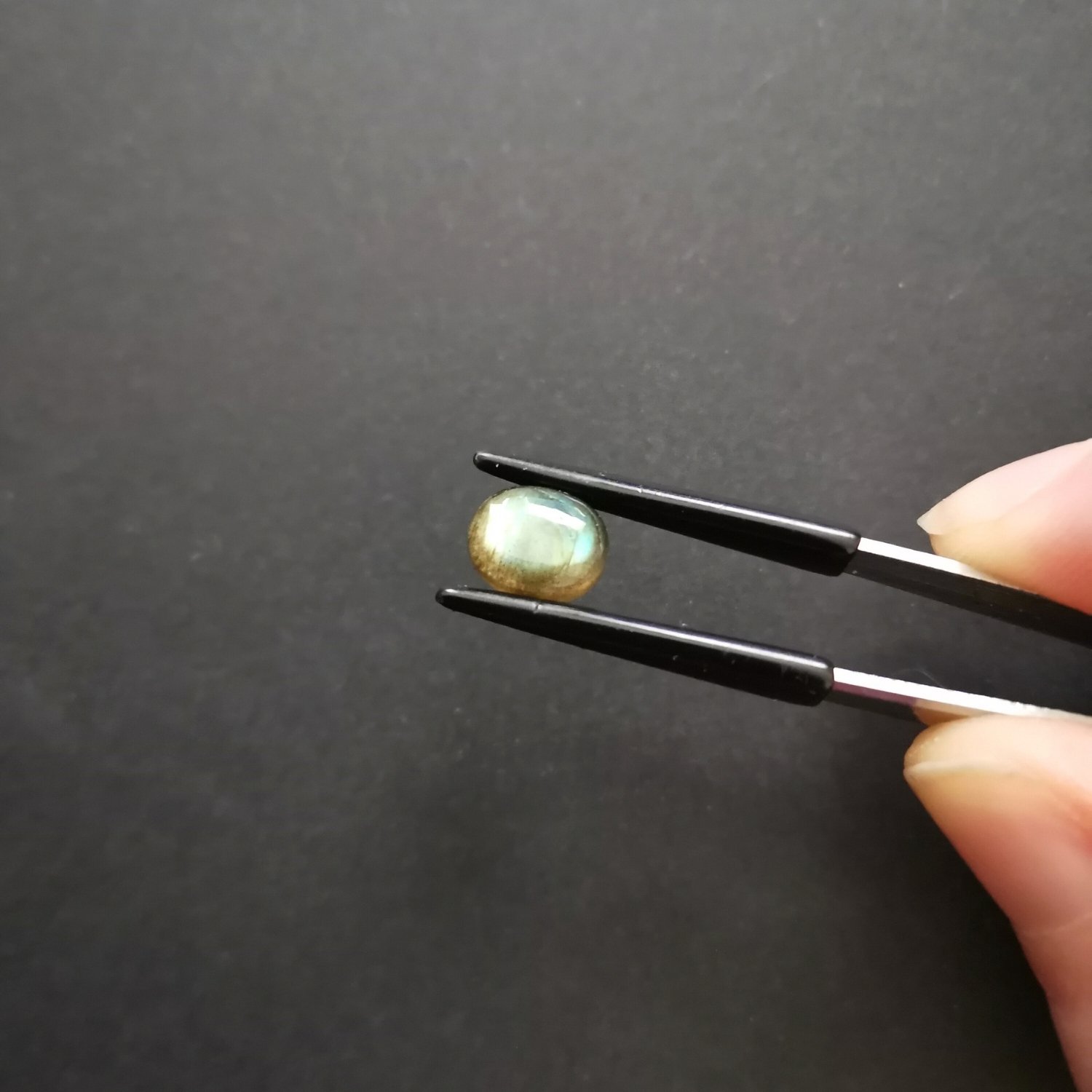 Oval Labradorite Cabochon - 8.8mm by 7.1mm - Image 5