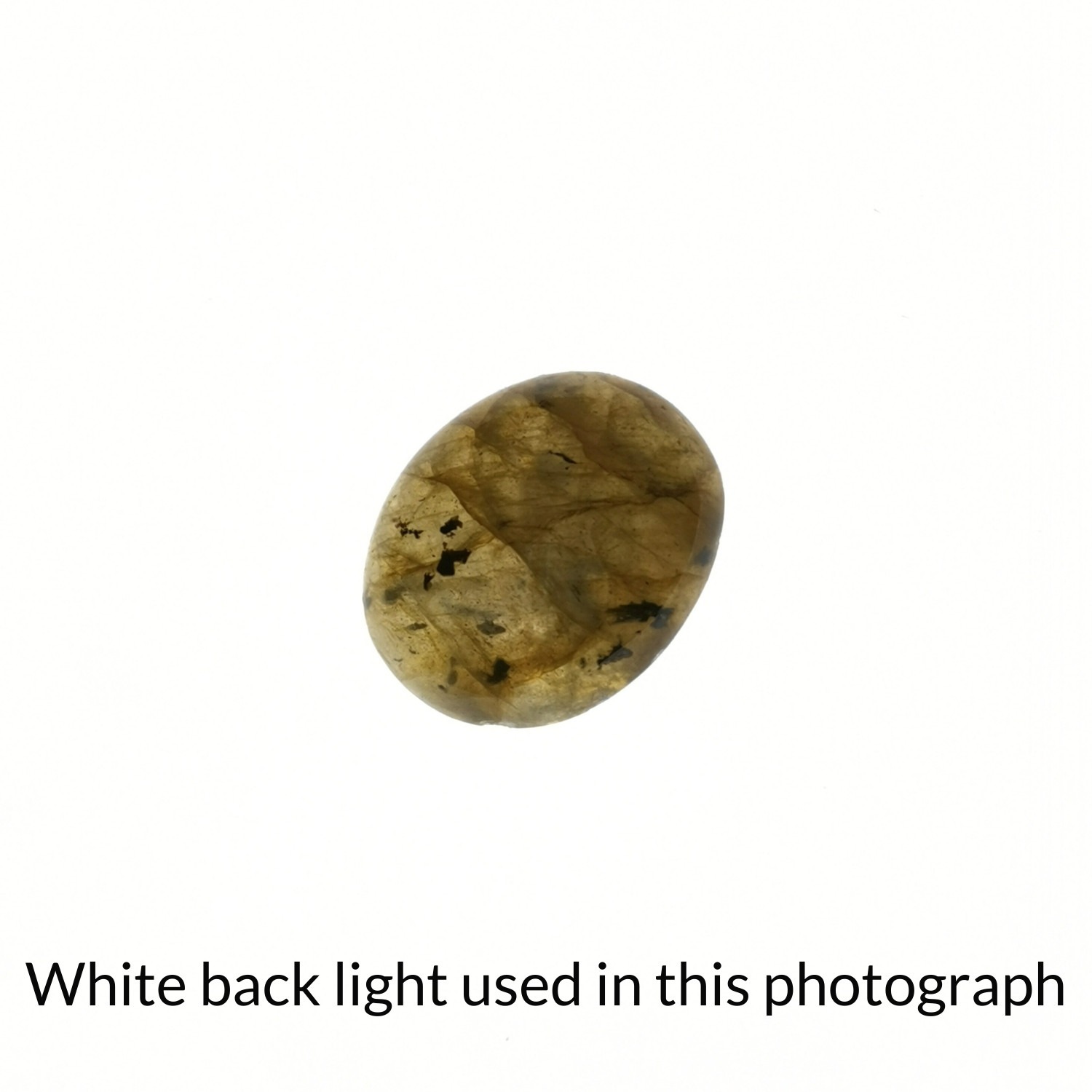 Oval Labradorite Cabochon - 13.9 mm by 11.3 mm - Image 7
