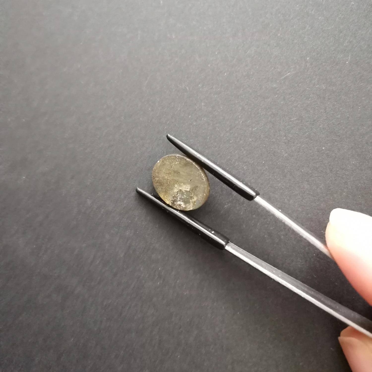 Oval Labradorite Cabochon - 13.9 mm by 11.3 mm - Image 6