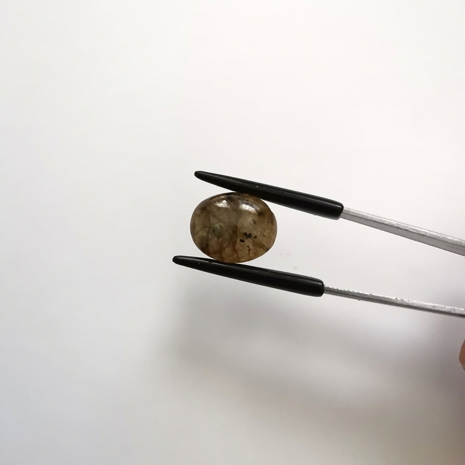 Oval Labradorite Cabochon - 13.9 mm by 11.3 mm - Image 3