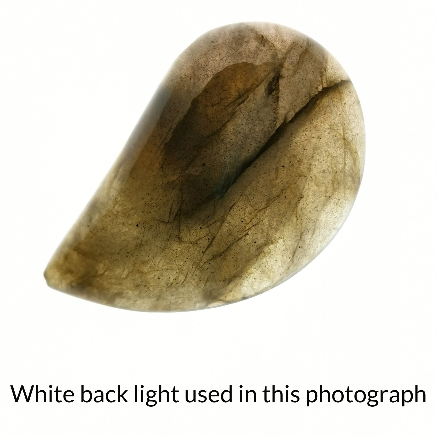 Freeform Labradorite Cabochon - 33.6 mm by 21.5 mm - Image 5