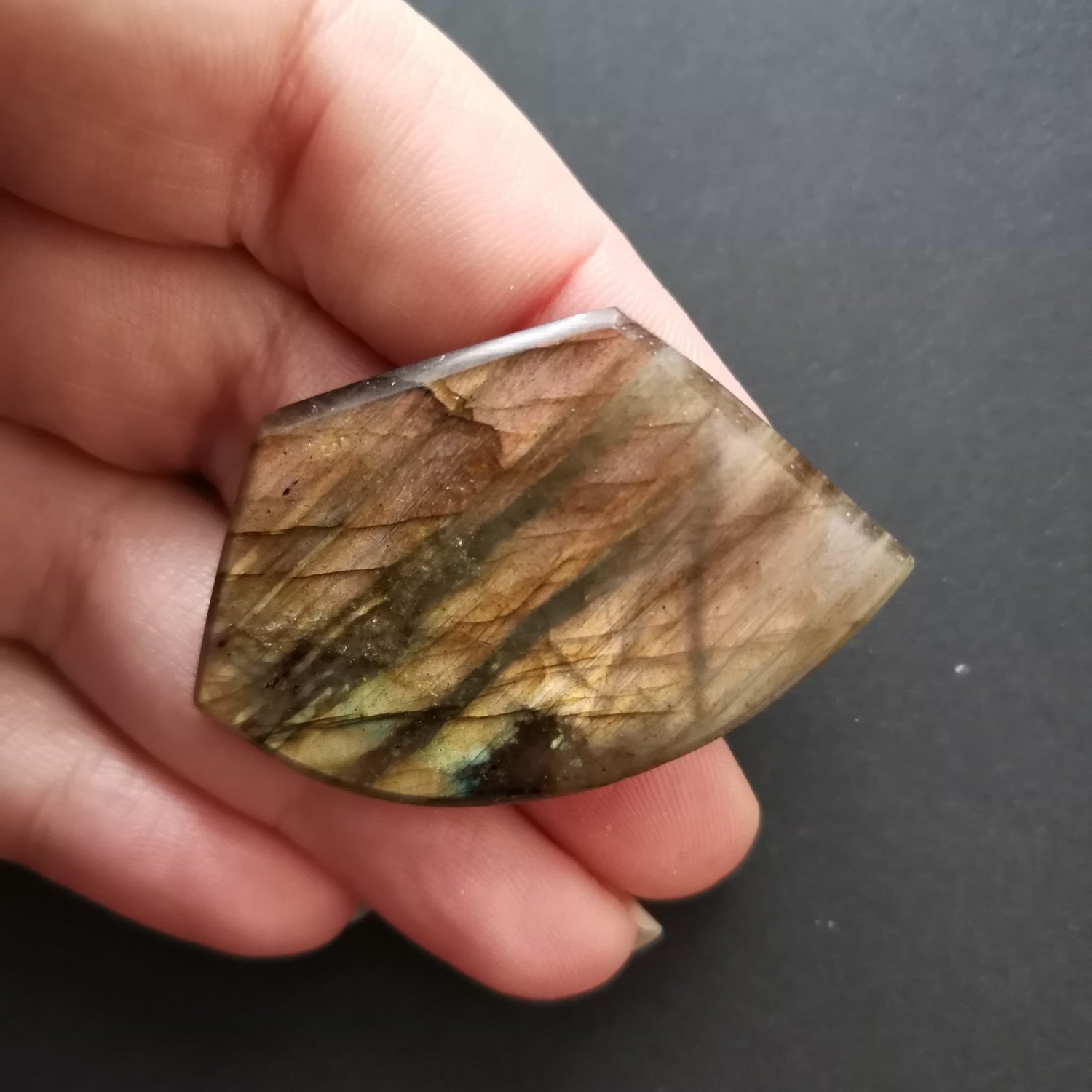 Freeform Labradorite Cabochon - 46.4 mm by 28.7 mm - Image 3