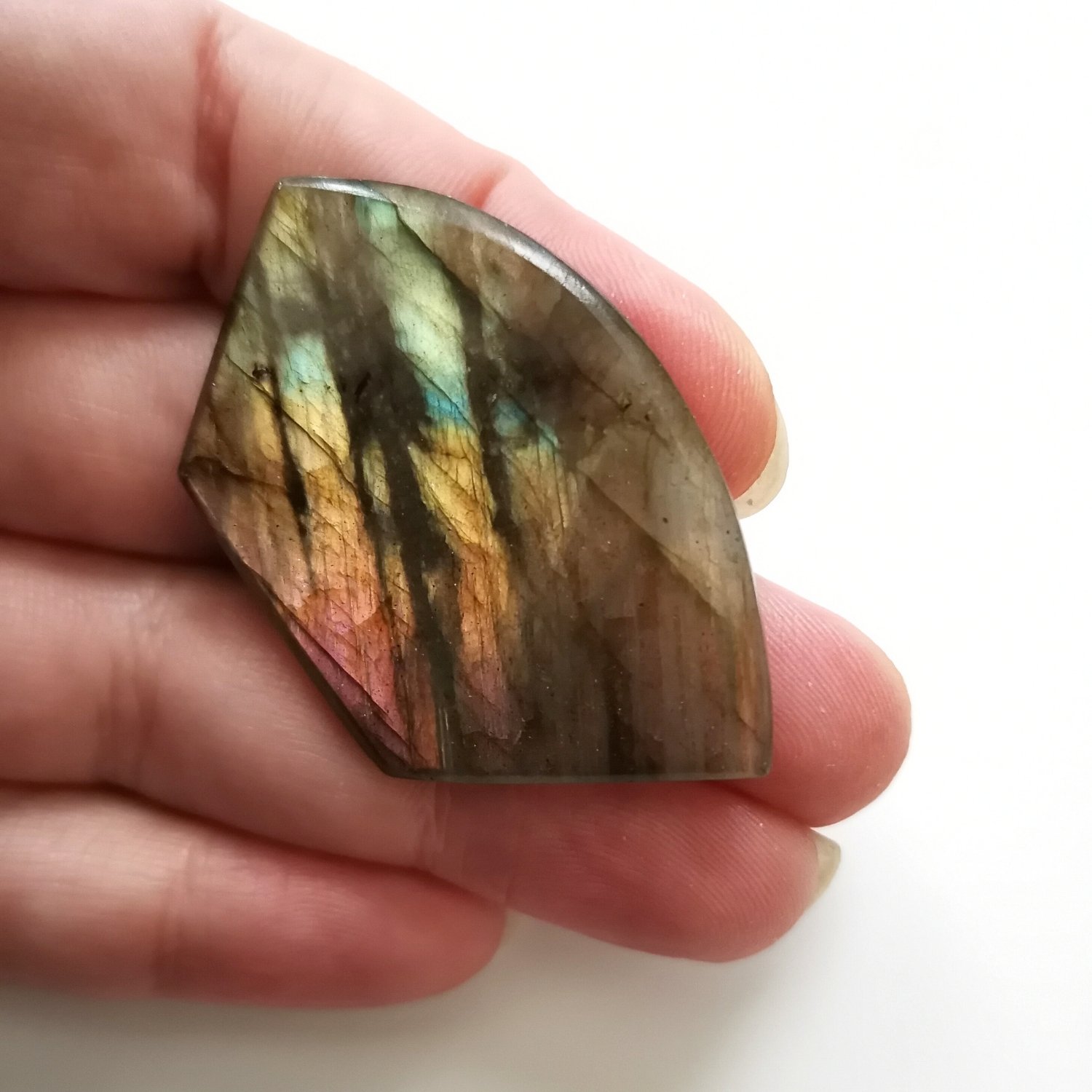 Freeform Labradorite Cabochon - 46.4 mm by 28.7 mm - Image 2