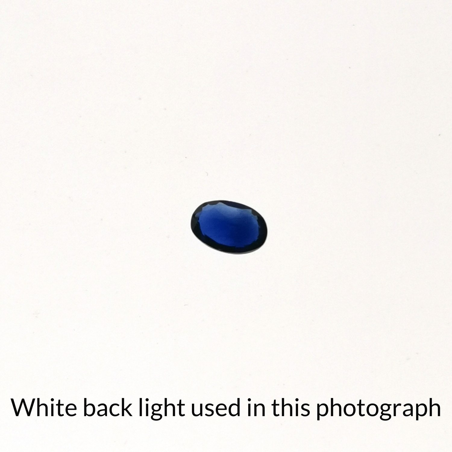 Lab Grown Blue Sapphire Oval – 6.1mm by 4.1 - Image 5