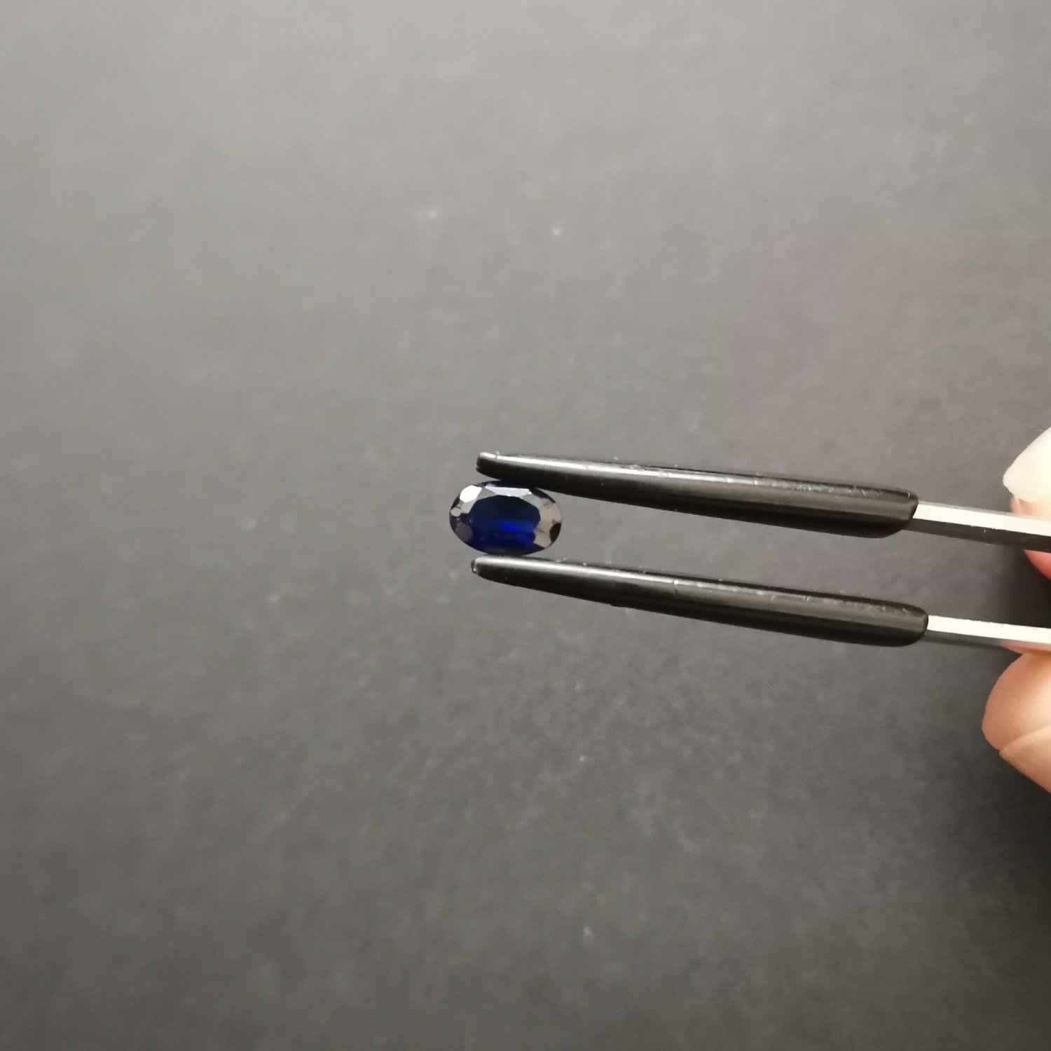 Lab Grown Blue Sapphire Oval – 6.1mm by 4.1 - Image 2