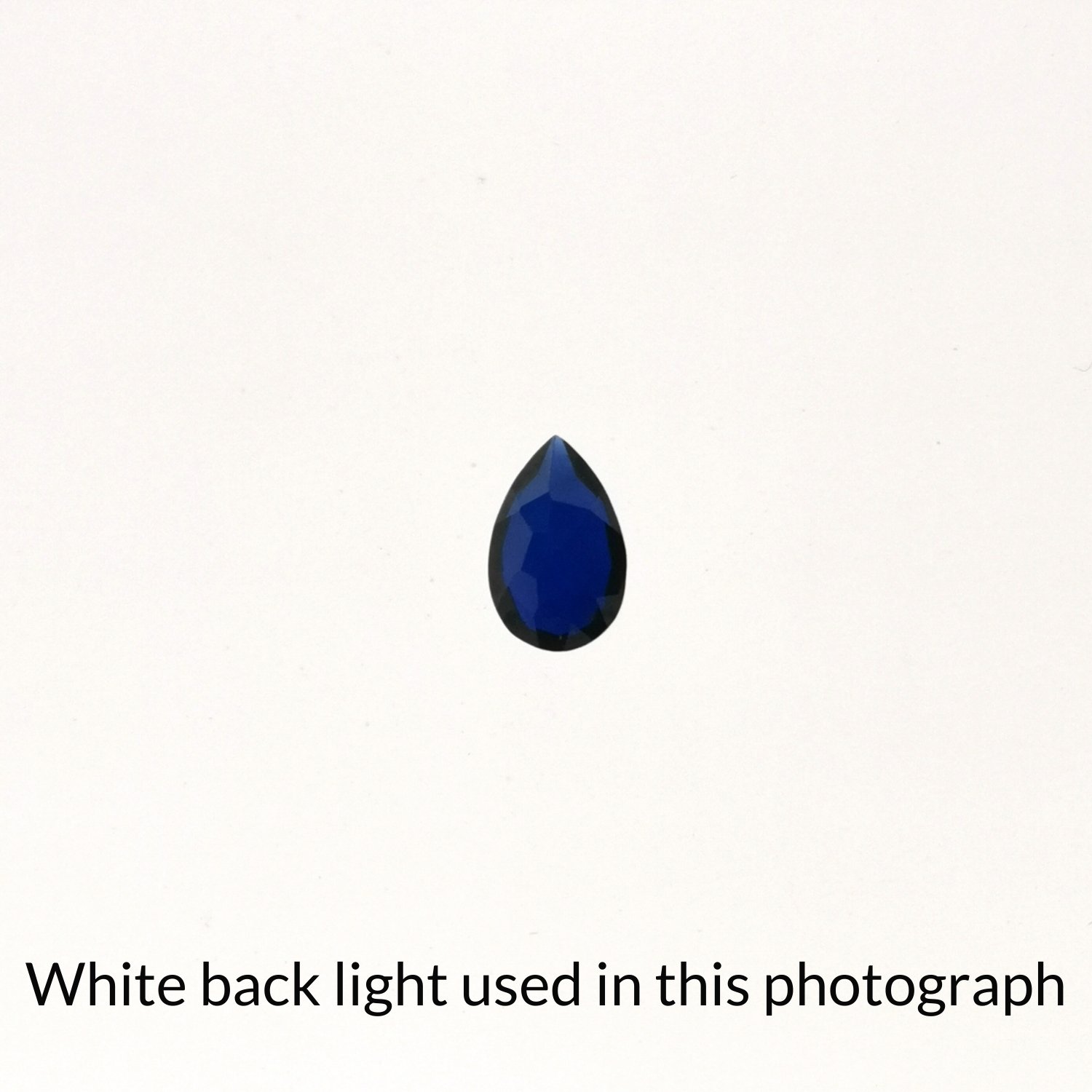 Lab Grown Blue Sapphire Teardrop – 8mm by 5mm - Image 5