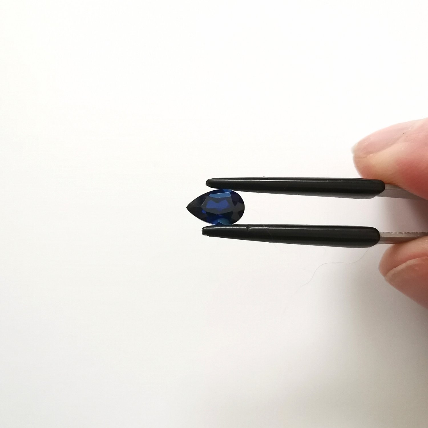 Lab Grown Blue Sapphire Teardrop – 8mm by 5mm - Image 3