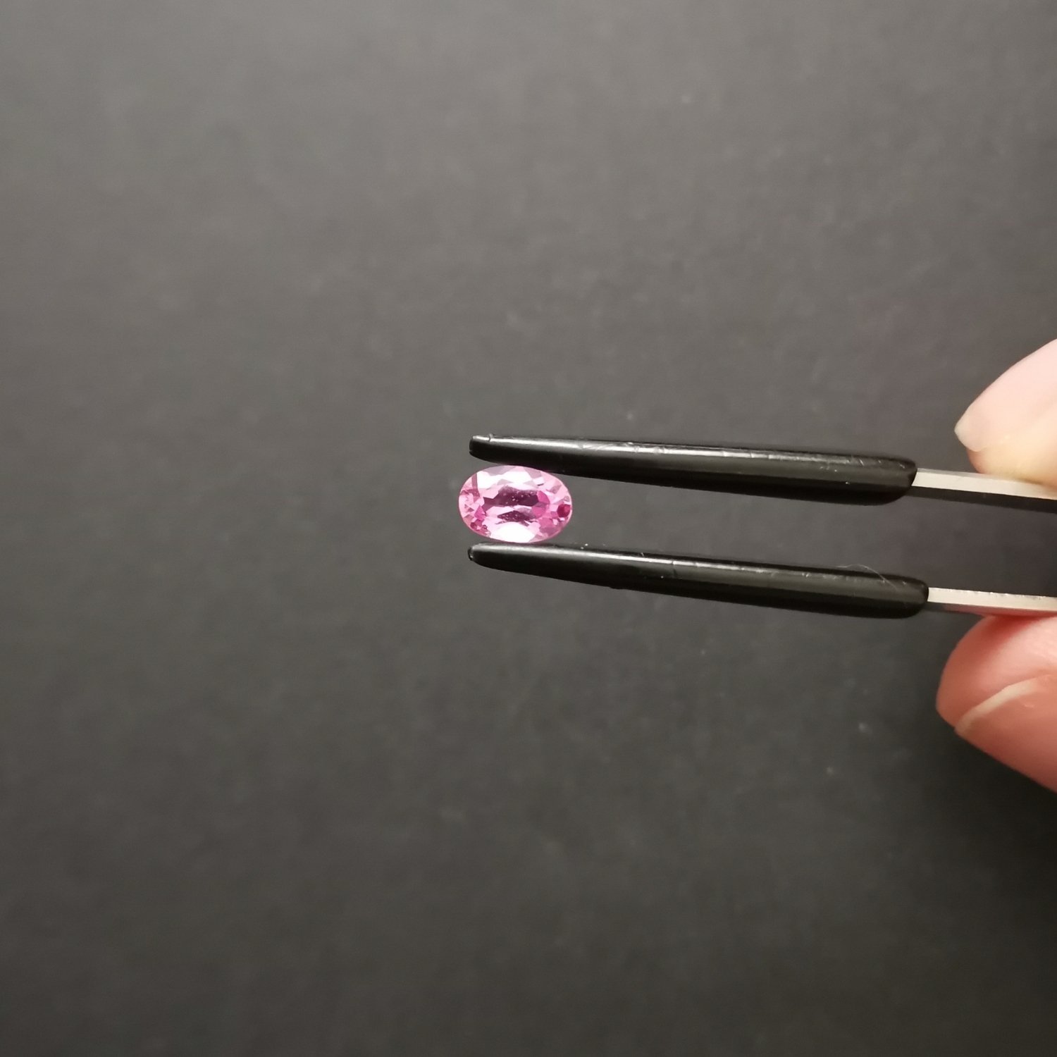 Lab Grown Pink Sapphire Oval – 6.1mm by 4.1mm - Image 2