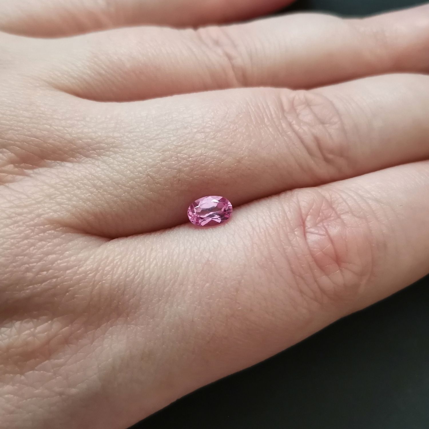 Lab Grown Pink Sapphire Oval – 6.1mm by 4.1mm - Image 4