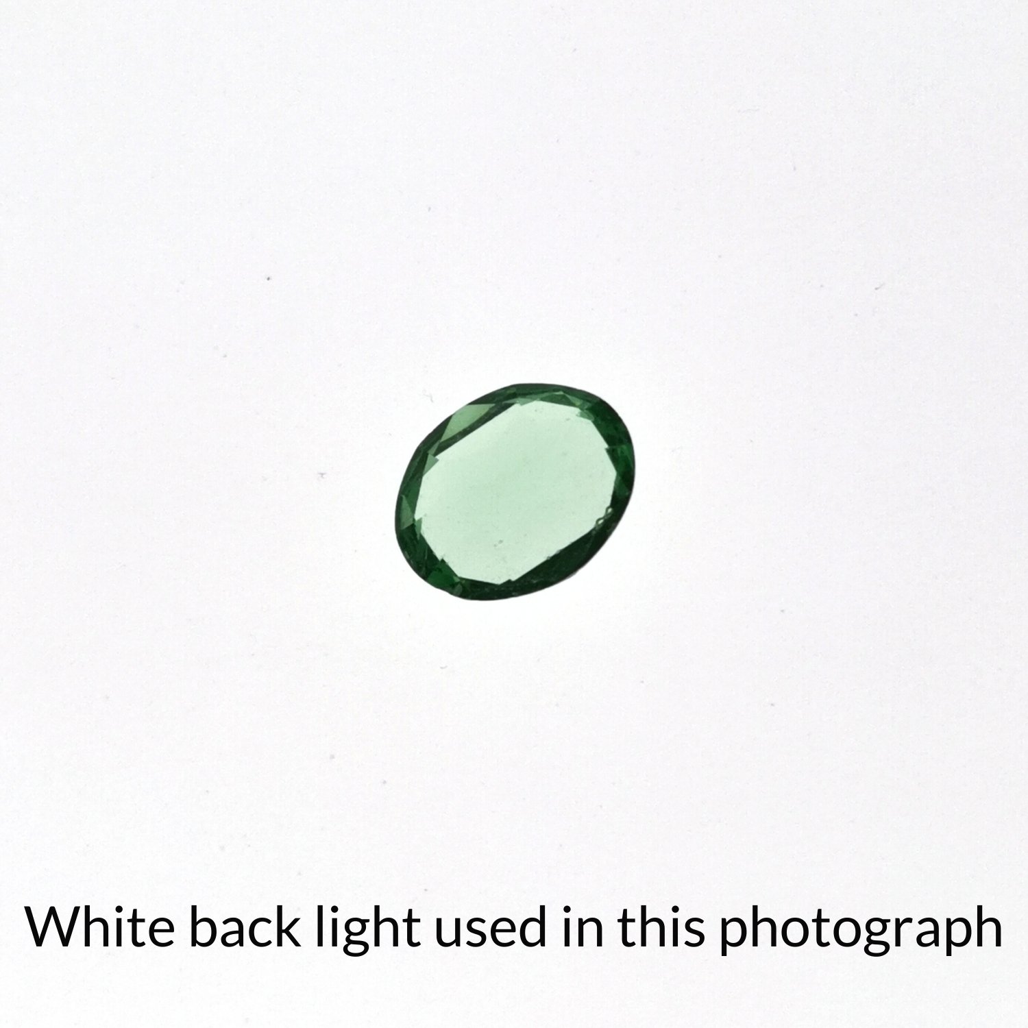 Green Uranium Glass Oval - 9.9mm by 8.0mm - Image 5