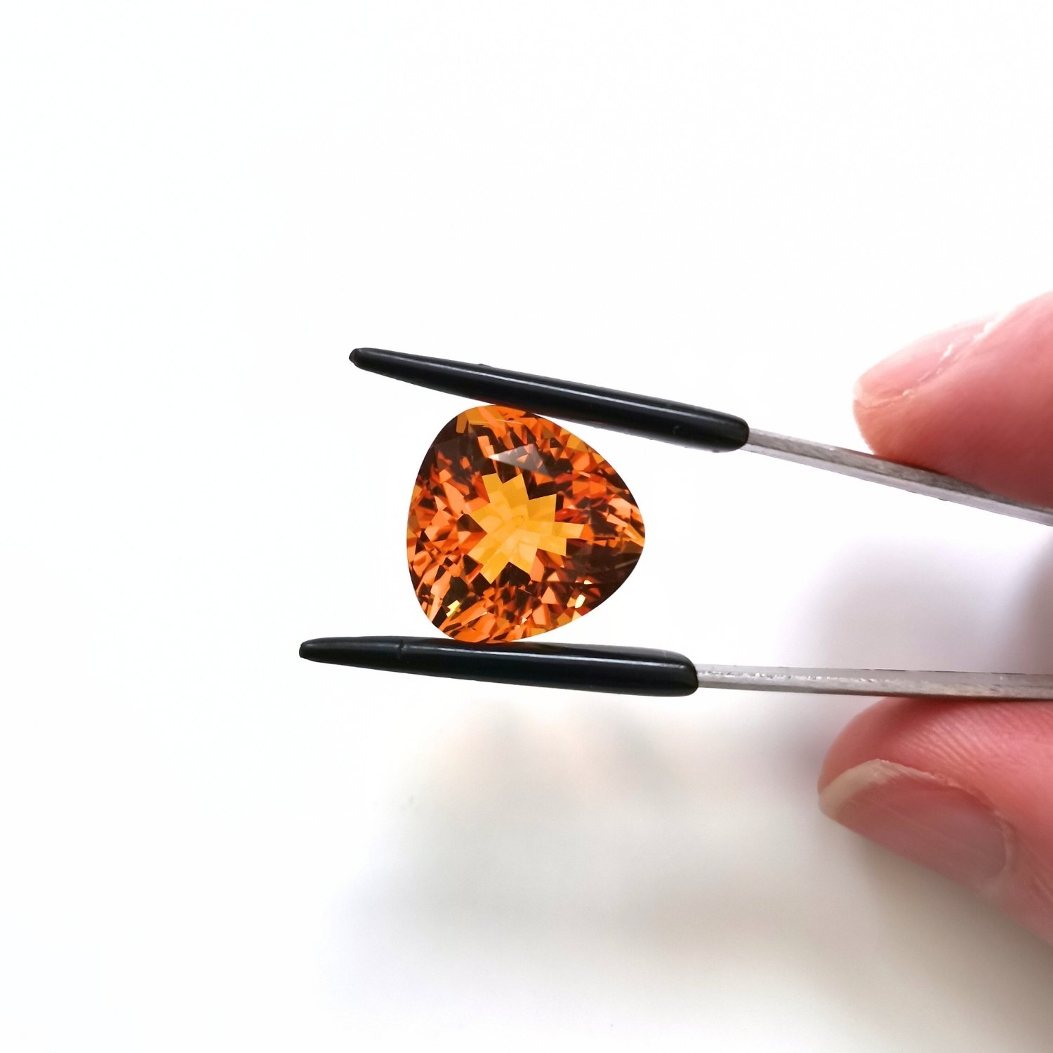 Orange Citrine Triangle - 14.6mm - Image 3