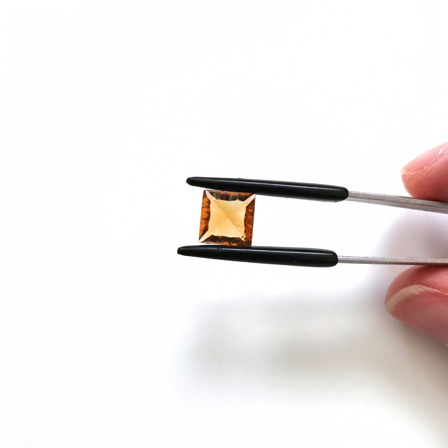 Orange Citrine Square - 8.2mm - Image 3