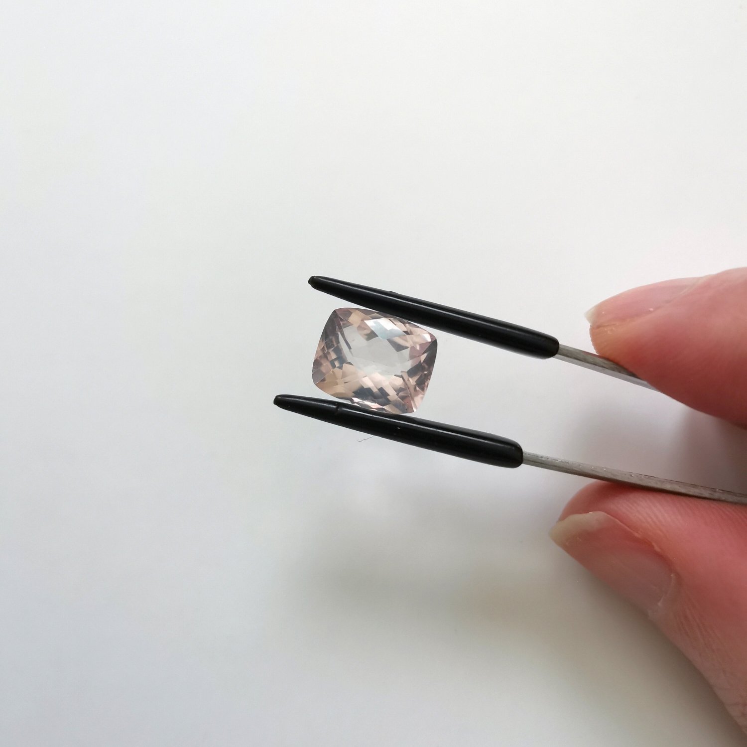 Rose Quartz Rectangle - 11.2mm by 9.3mm - Image 3