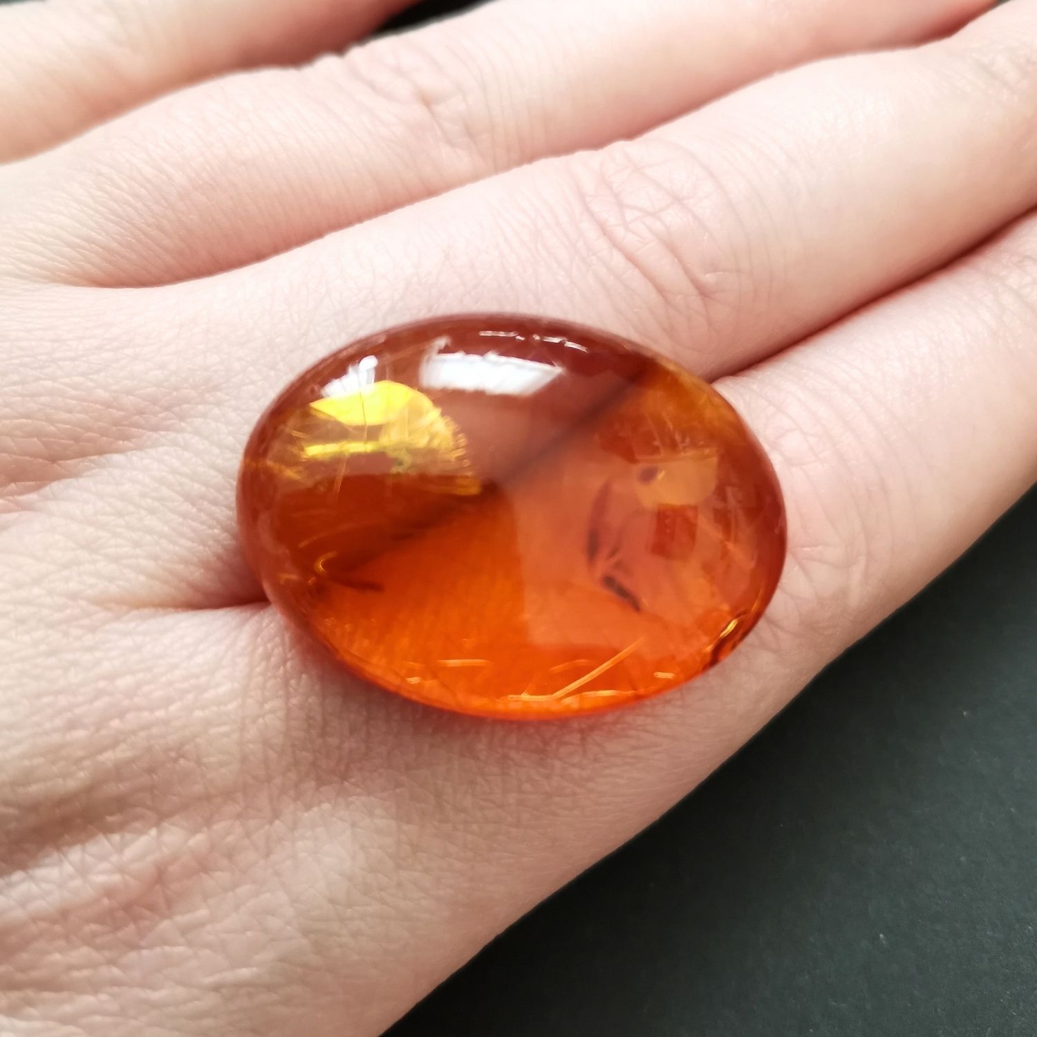 Oval Amber Cabochon – 29.9mm by 22mm - Image 4