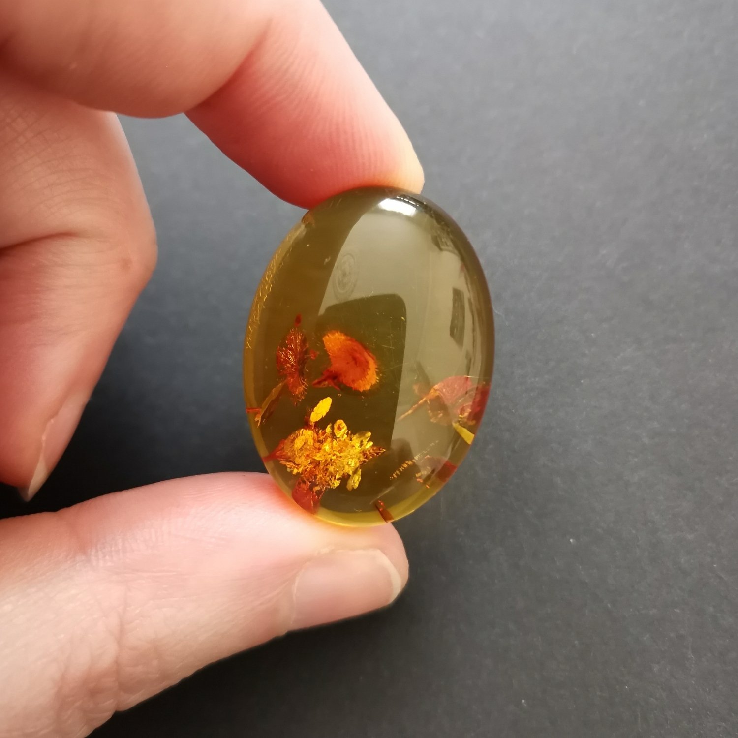 Oval Amber Cabochon – 30mm by 22.1mm - Image 2
