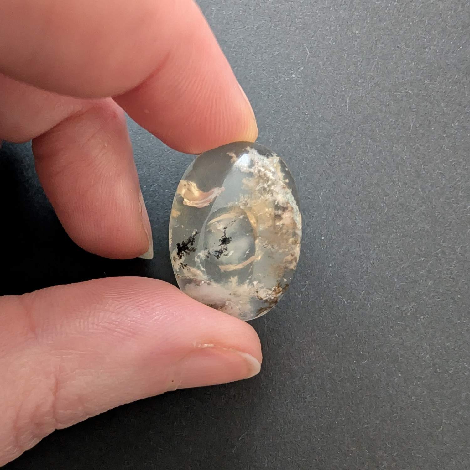 Dendritic Opal Cabochon Oval - 24.1mm by 17.4mm - Image 2