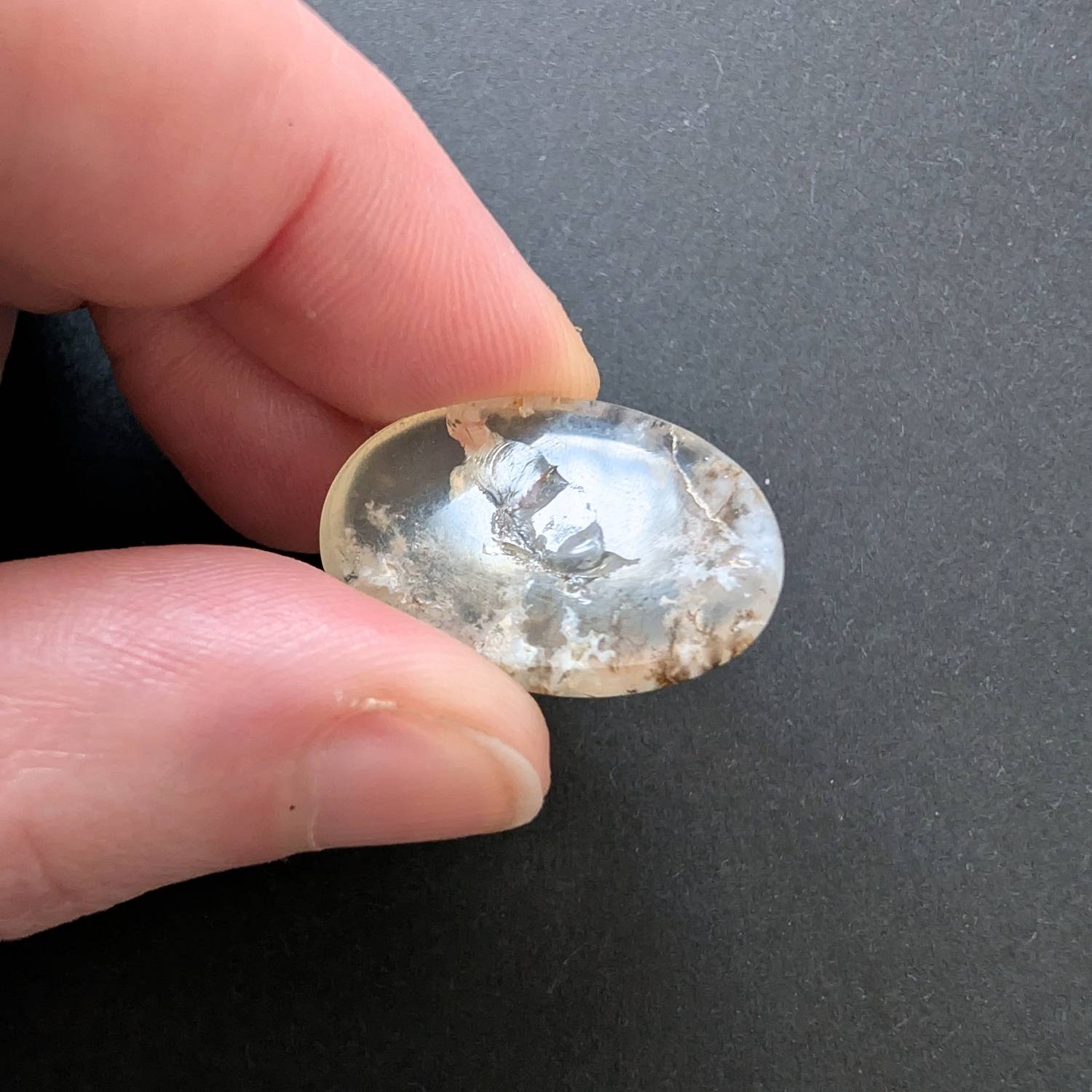 Dendritic Opal Cabochon Oval - 24.1mm by 17.4mm - Image 6