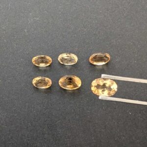 6 x Golden Orange Citrine Ovals - Various Sizes