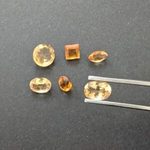 6 x Citrine Gemstones - Various Sizes and Shapes