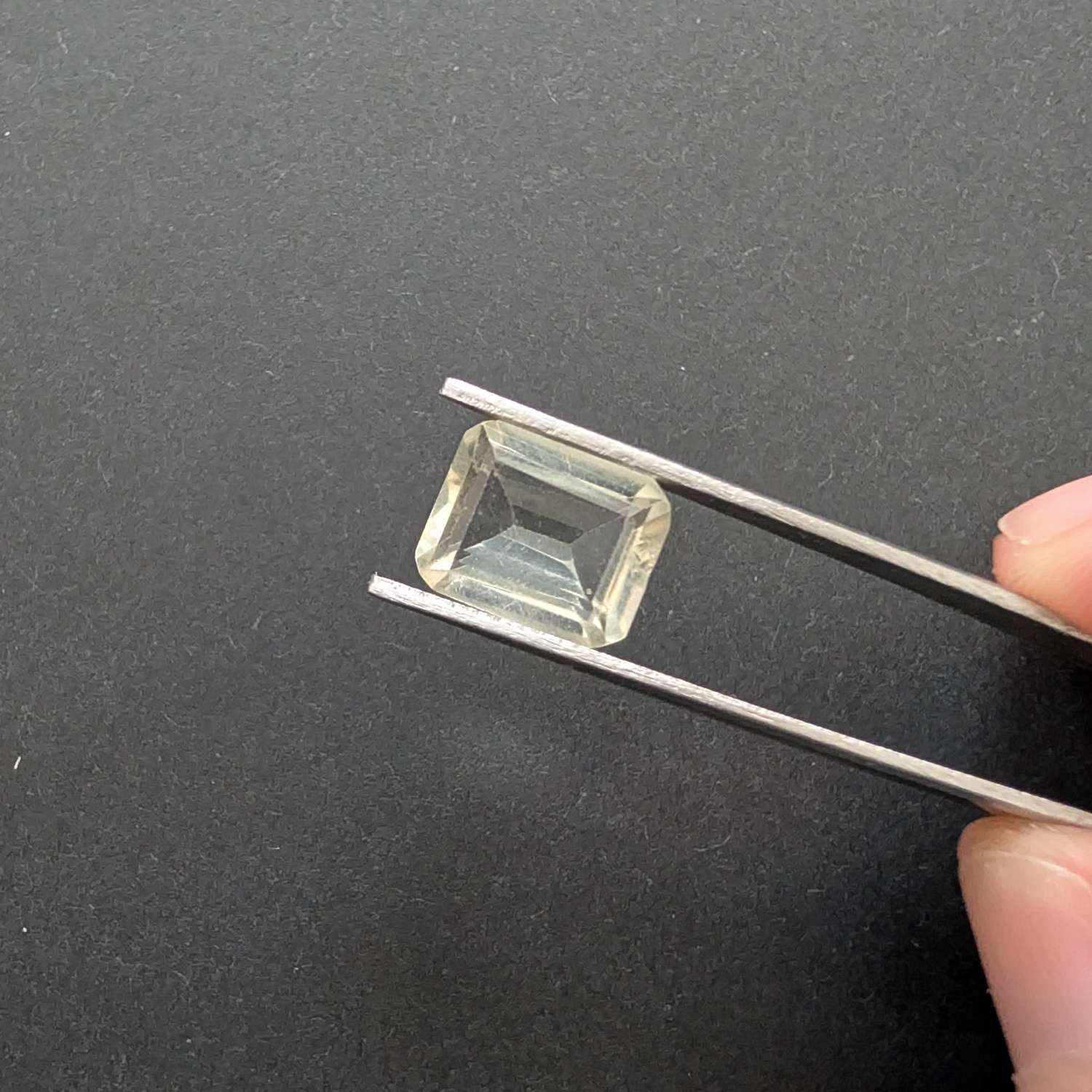 Green Prasiolite Rectangle - 11.4mm by 9.4mm