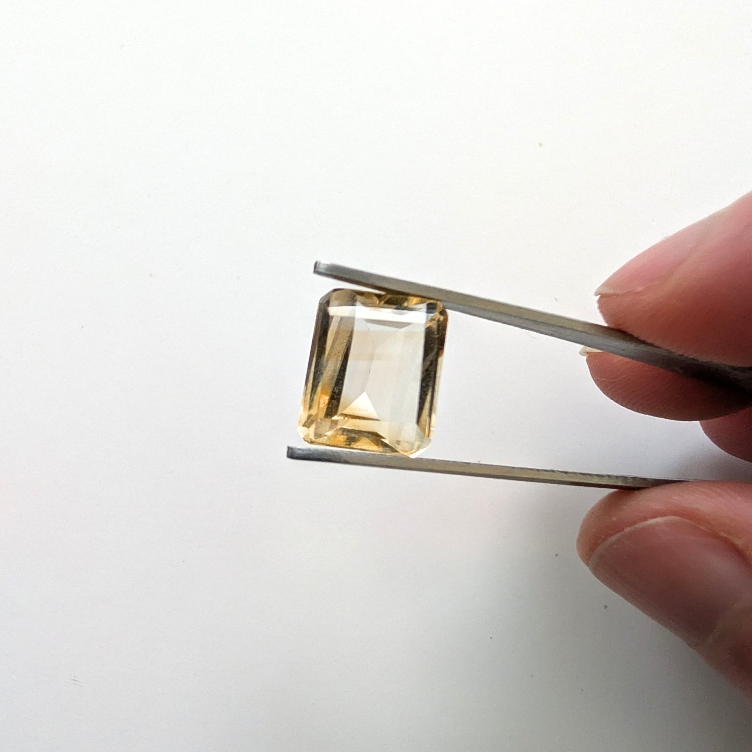 Golden Citrine Rectangle - 12.9mm by 10.6mm