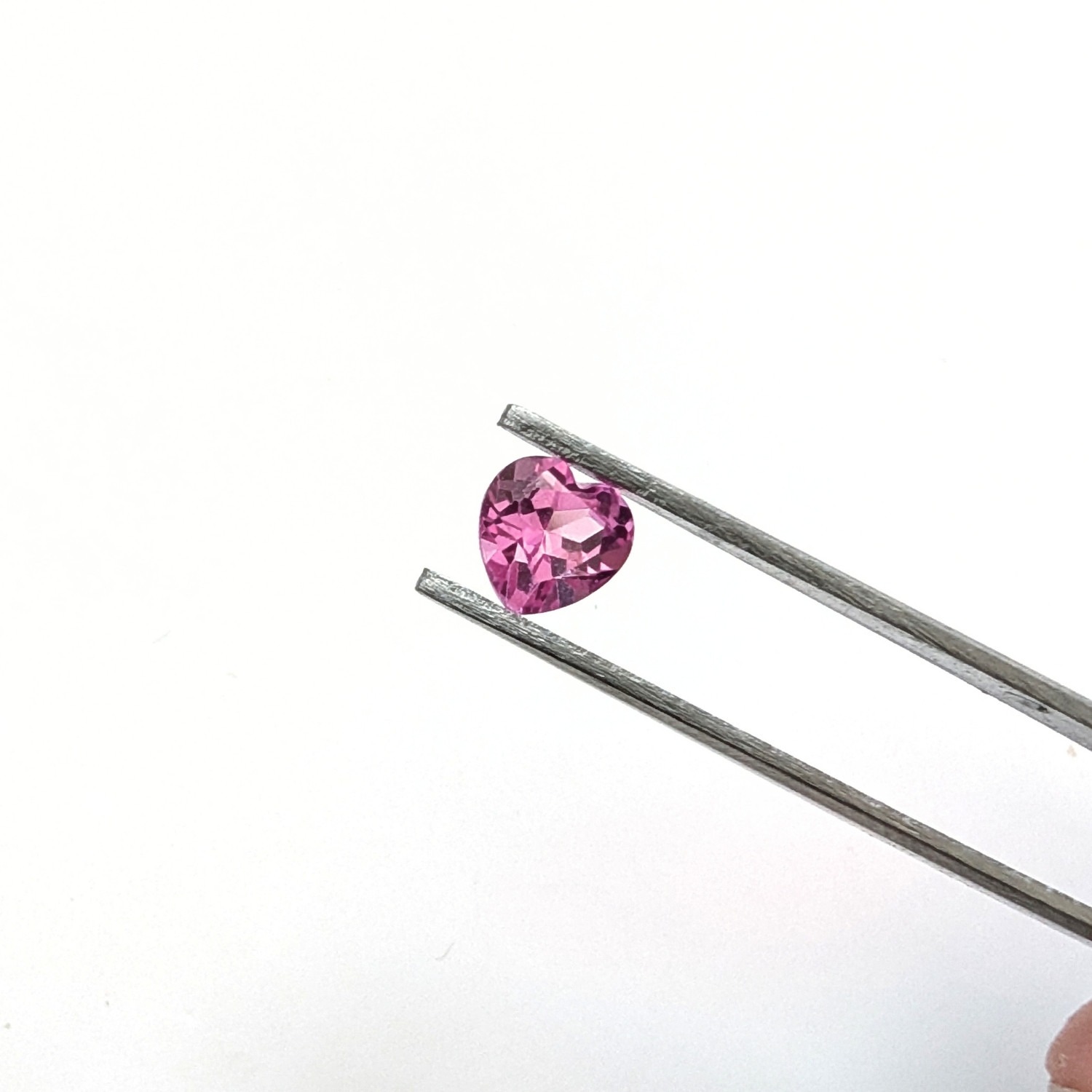 Pink Lab Grown Sapphire Heart - 6.1mm by 6.0mm