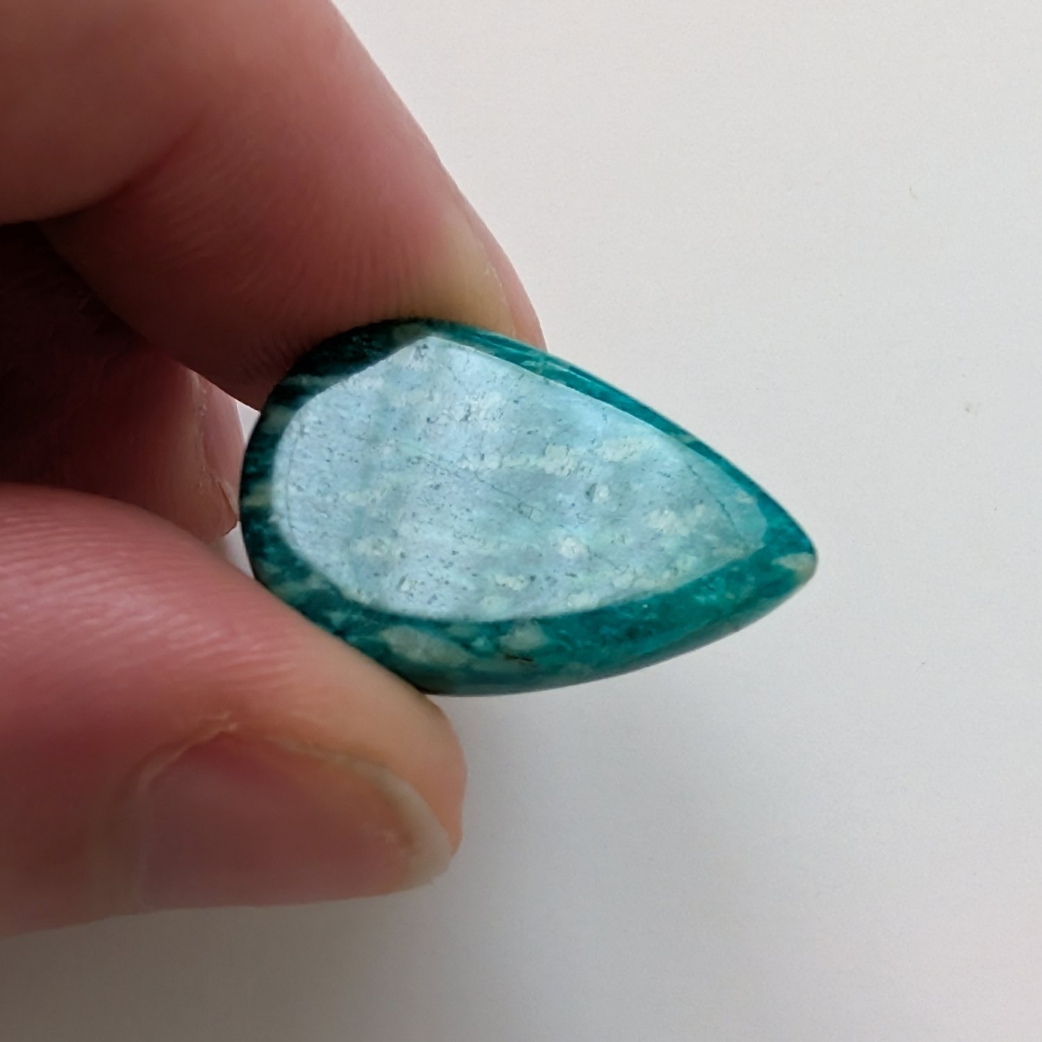 Amazonite Cabochon Teardrop - 21.7mm by 15.1mm - Image 4