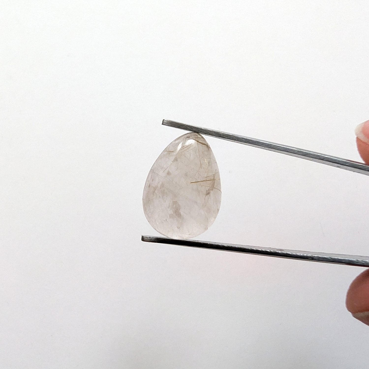 Rutilated Quartz Cabochon Teardrop - 18.4mm by 13.0mm - Image 2