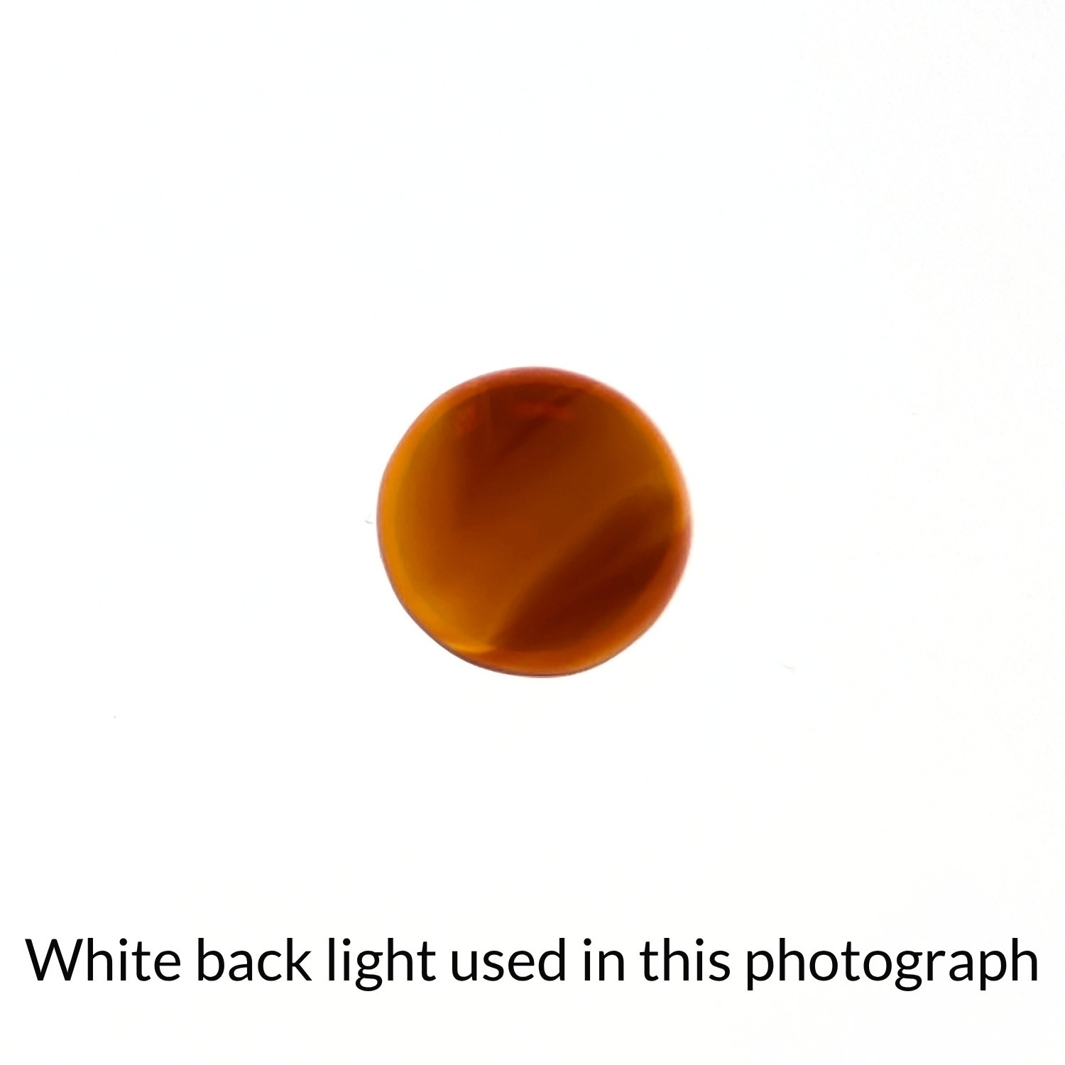 Orange Agate Cabochon Round - 11.7mm - Image 5