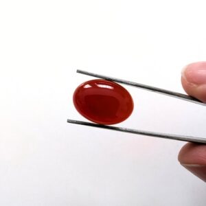 Orange Agate Cabochon Oval - 17.9mm by 12.9mm