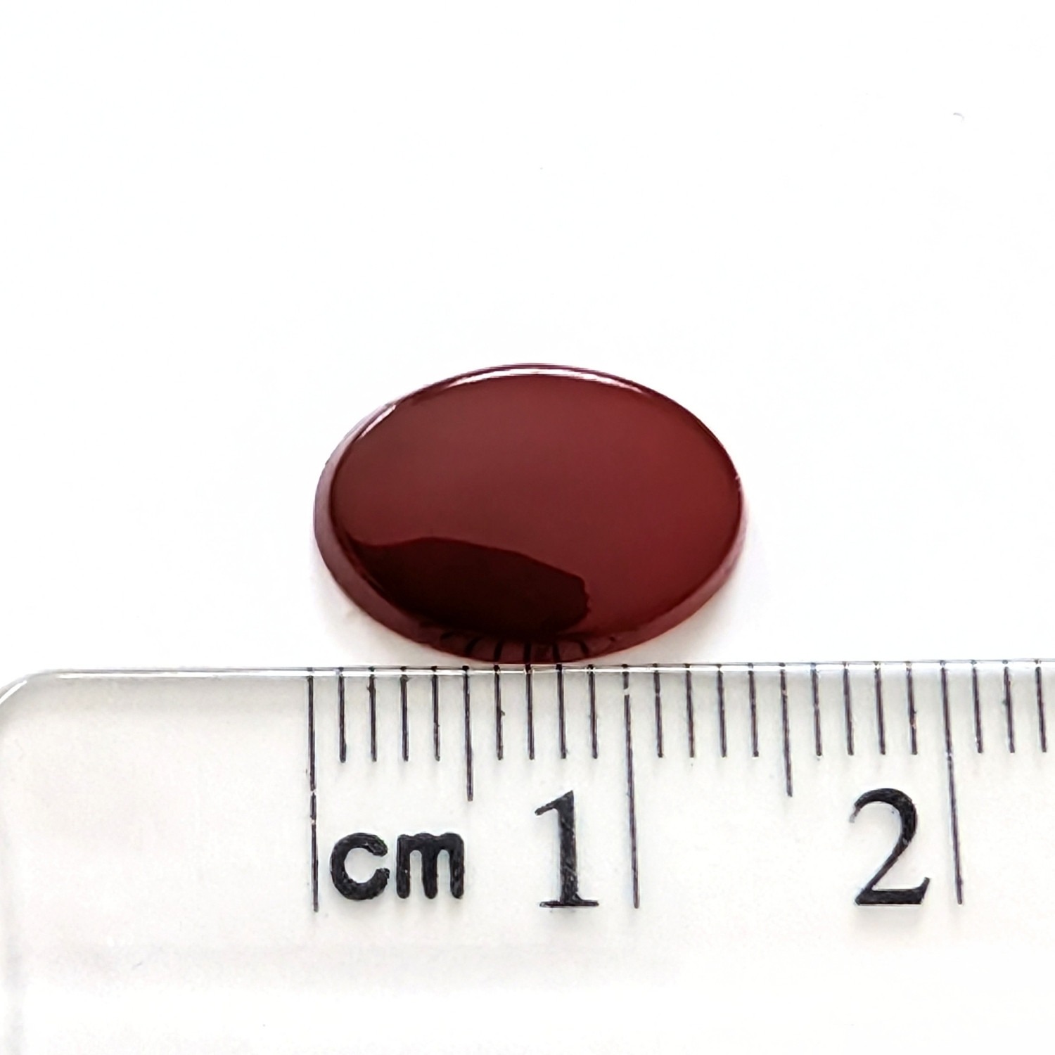 Orange Agate Cabochon Oval - 13.9mm by 9.9mm - Image 4