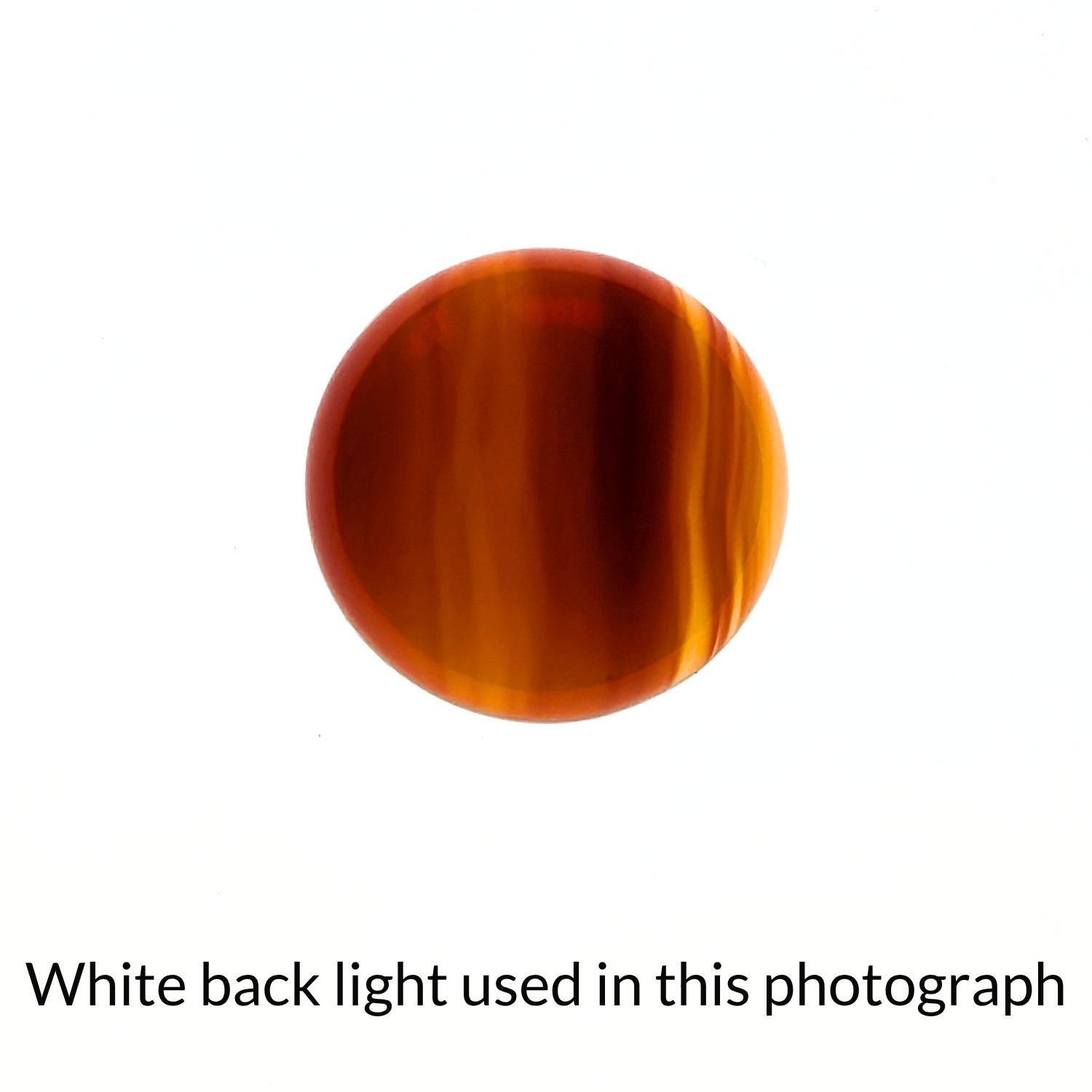 Orange Agate Cabochon Round - 17.8mm - Image 5