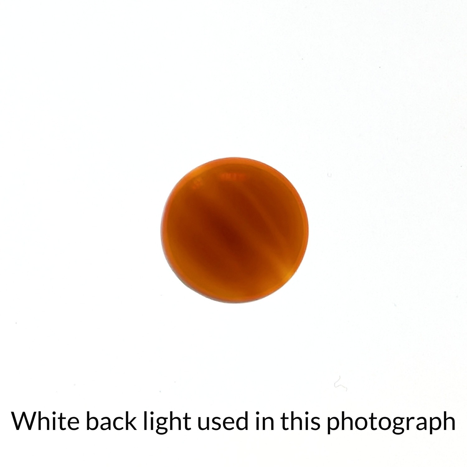 Orange Agate Cabochon Round - 11.90mm - Image 5