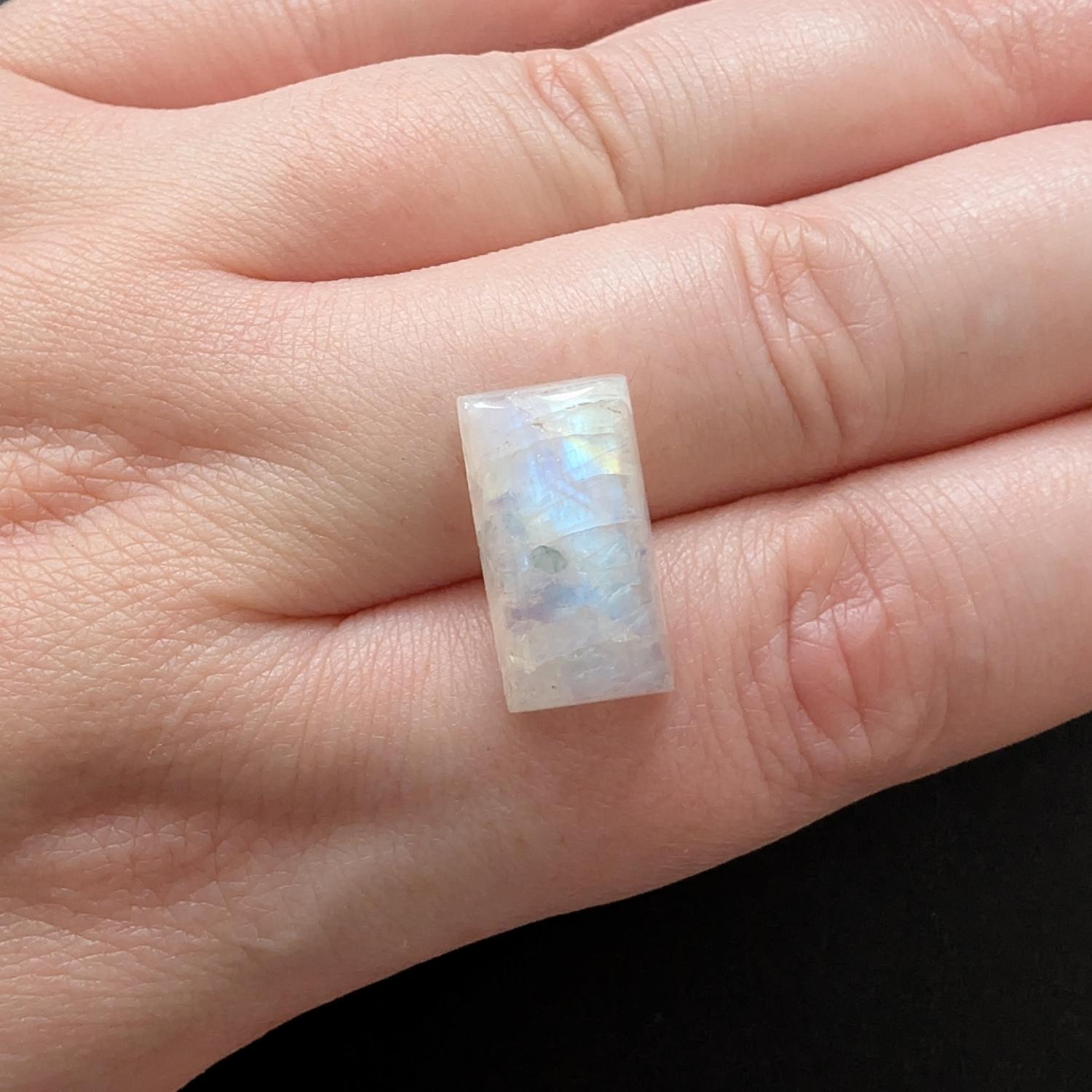 Moonstone Cabochon Rectangle - 17.9mm by 9.6mm - Image 3