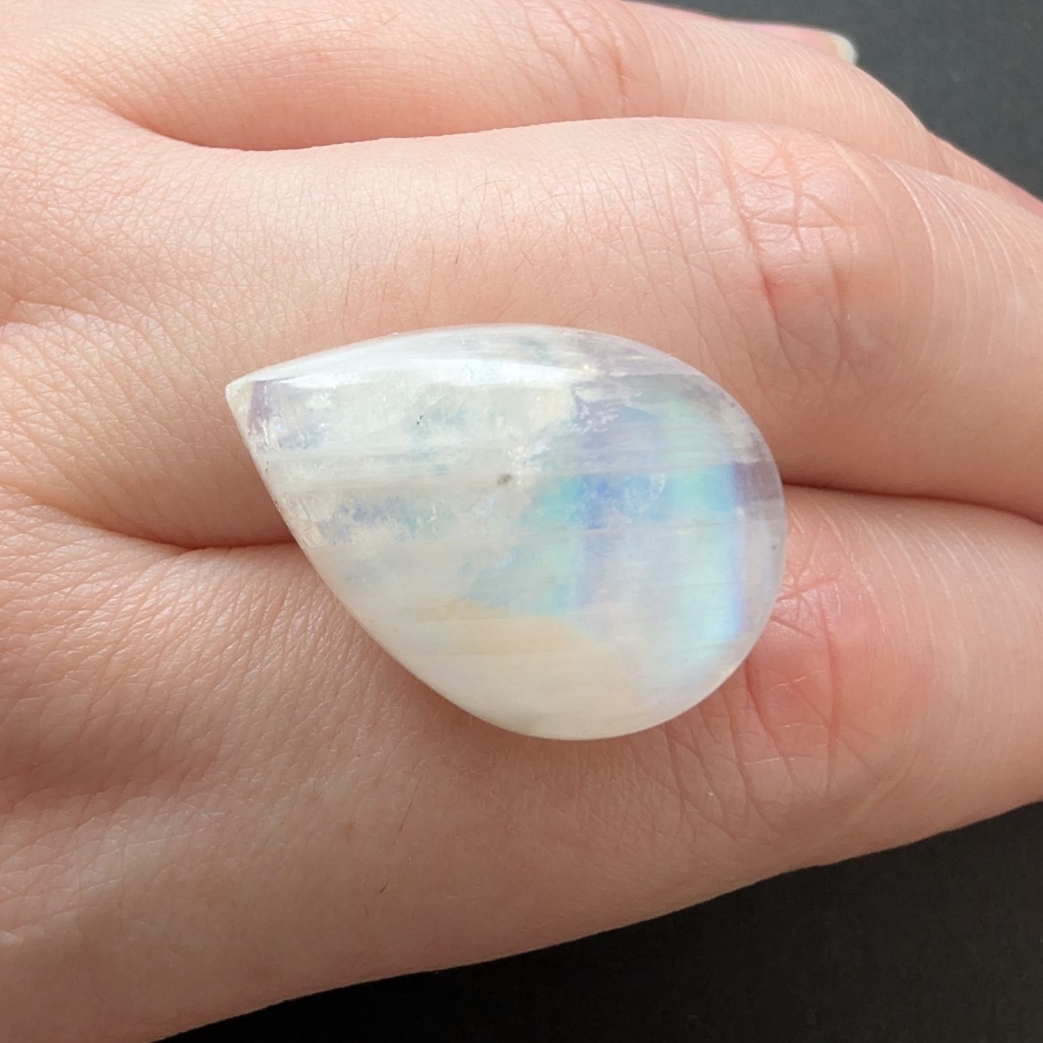Moonstone Teardrop Cabochon - 25.5mm by 18.0mm - Image 4