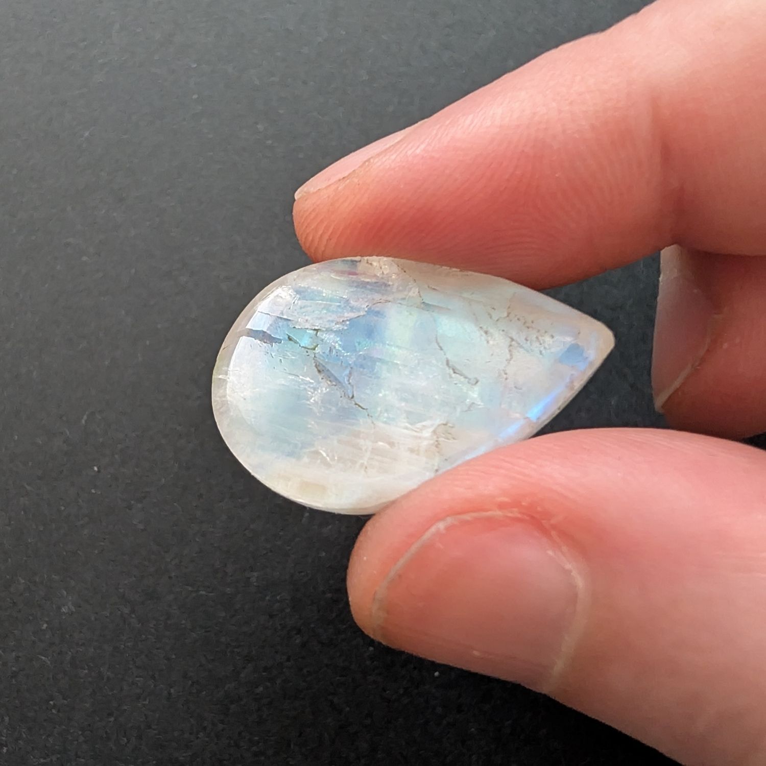 Moonstone Teardrop Cabochon - 25.5mm by 18.0mm - Image 5