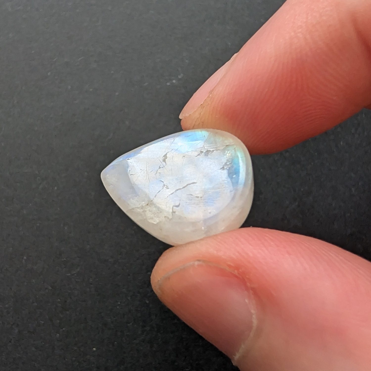 Moonstone Teardrop Cabochon - 18.3mm by 14.5mm - Image 5