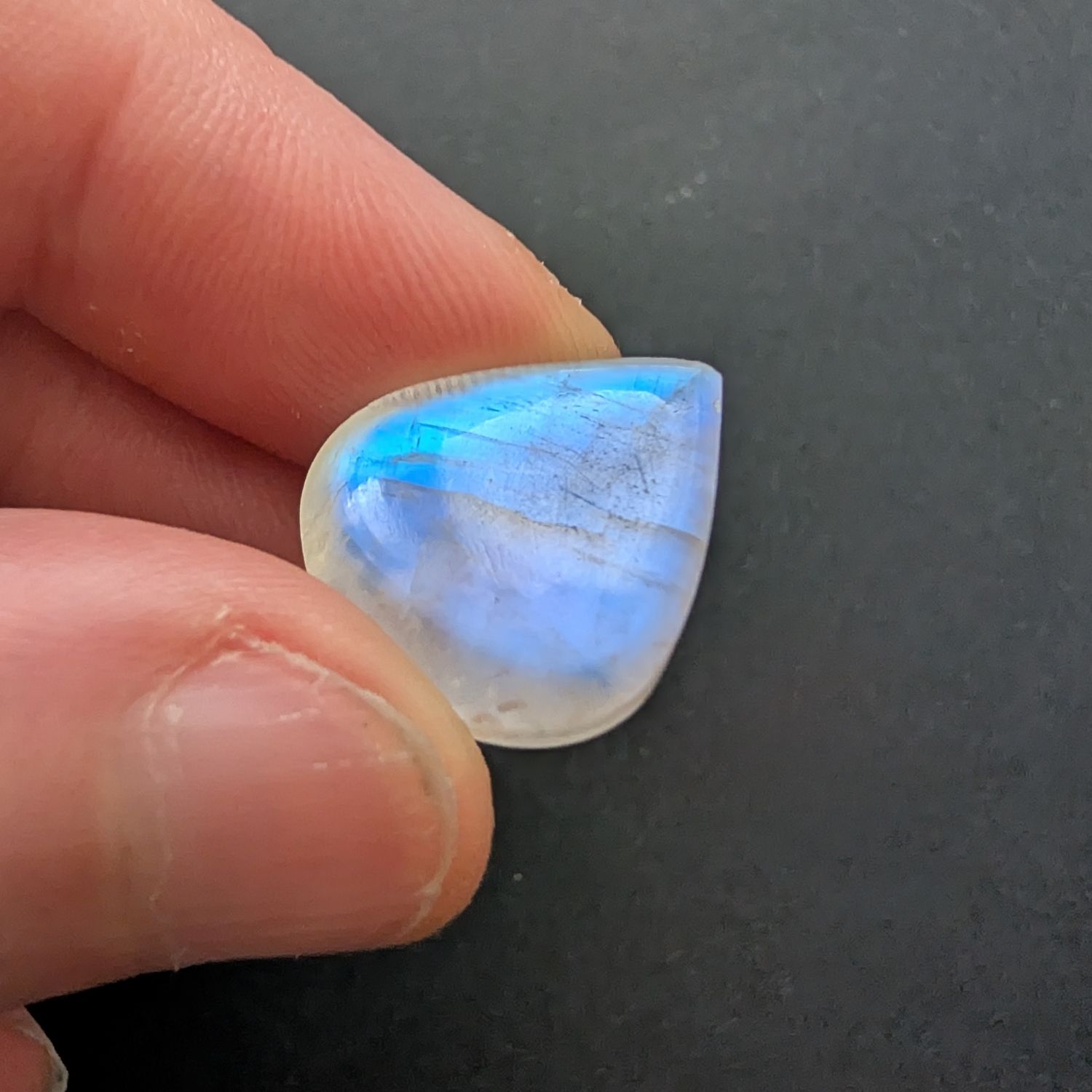 Moonstone Teardrop Cabochon -18.1mm by 15.8mm - Image 5