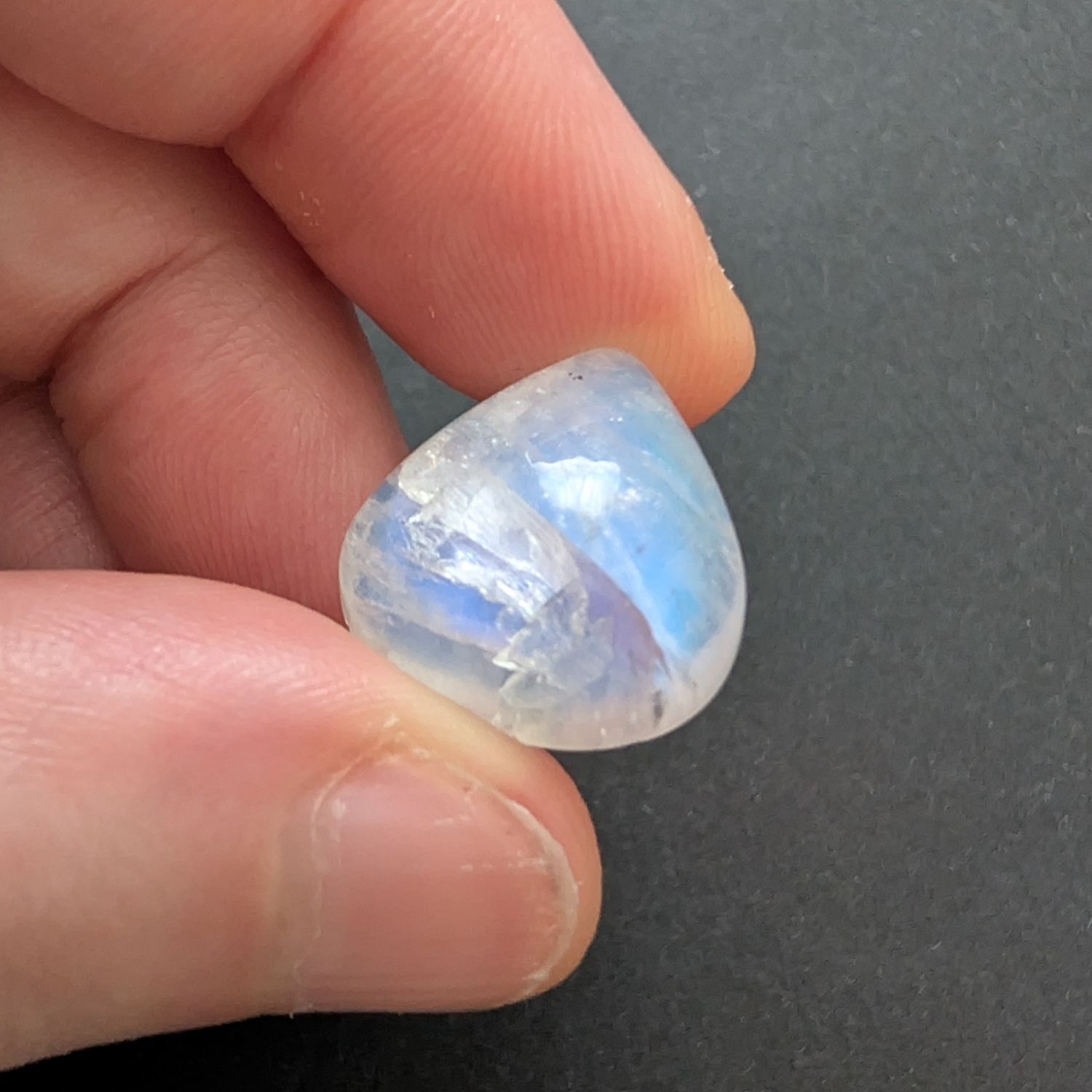 Moonstone Teardrop Cabochon -18.1mm by 15.8mm - Image 4