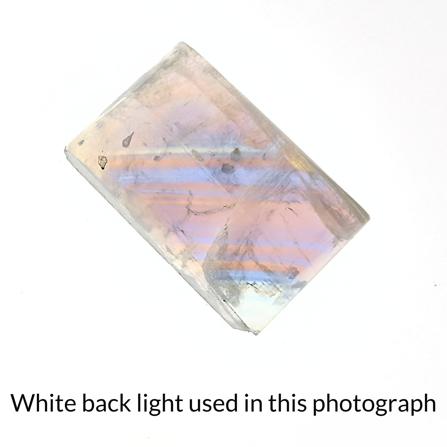 Moonstone Rectangle Cabochon - 20.2mm by 13.1mm - Image 6