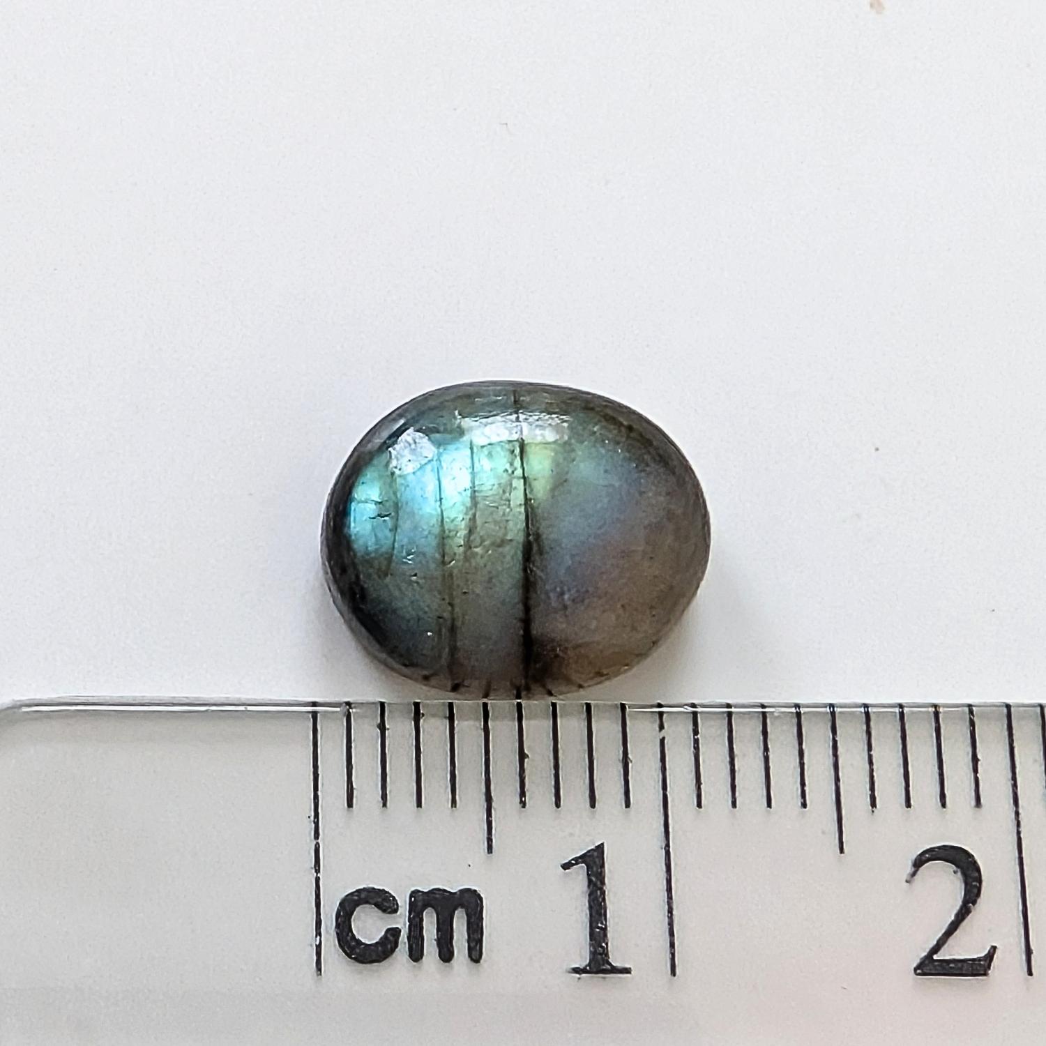 Labradorite Oval Cabochon - 11.1mm by 9.2mm - Image 5